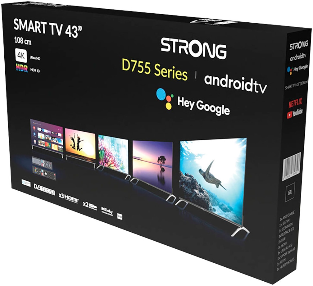 Strong LED-Fernseher »SRT 43UD7593«, 108 cm/43 Zoll, 4K Ultra HD, Android TV-Smart-TV