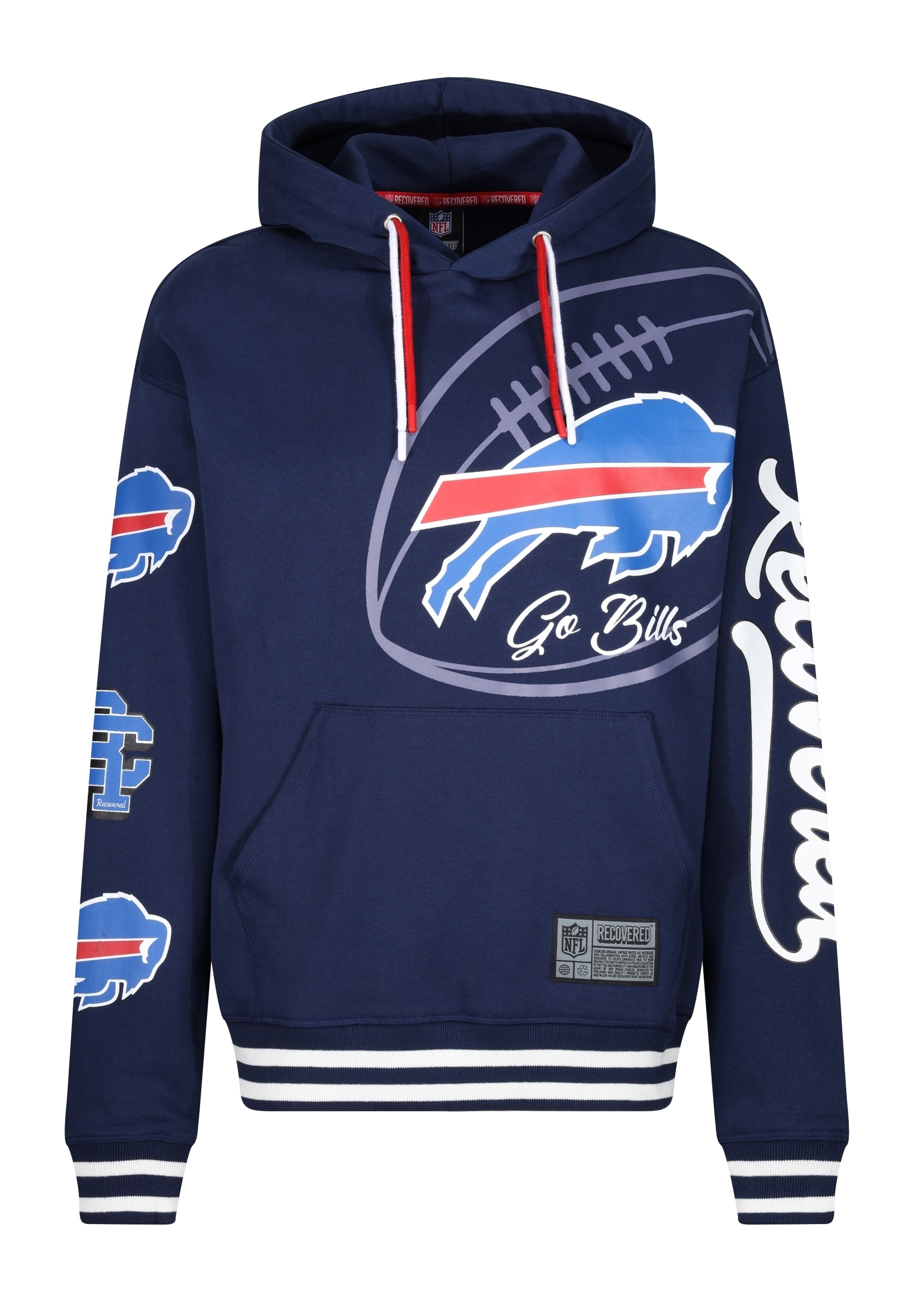 Recovered Kapuzensweatshirt »NFL Bills Go Bills«, für Buffalo Bills-Fans