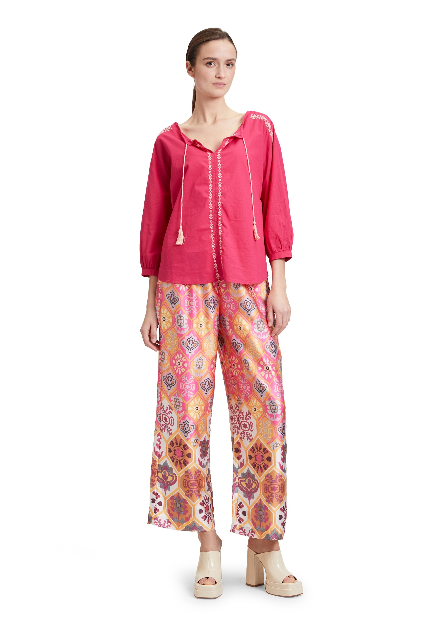 Cartoon Palazzohose »Cartoon Palazzo-Hose mit weitem Bein«, Material
