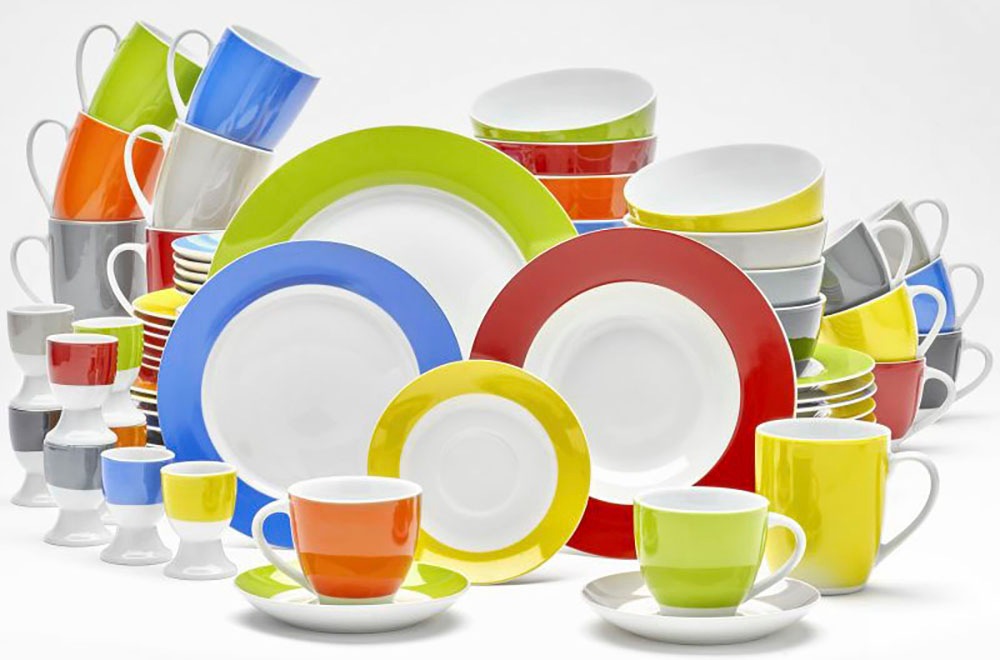 van Well Untertasse »Vario«, (Set, 6 St., 6 Untertassen Ø 14,5cm), Porzellan, spülmaschinen- und mikrowellengeeignet, Ø 14,5 cm