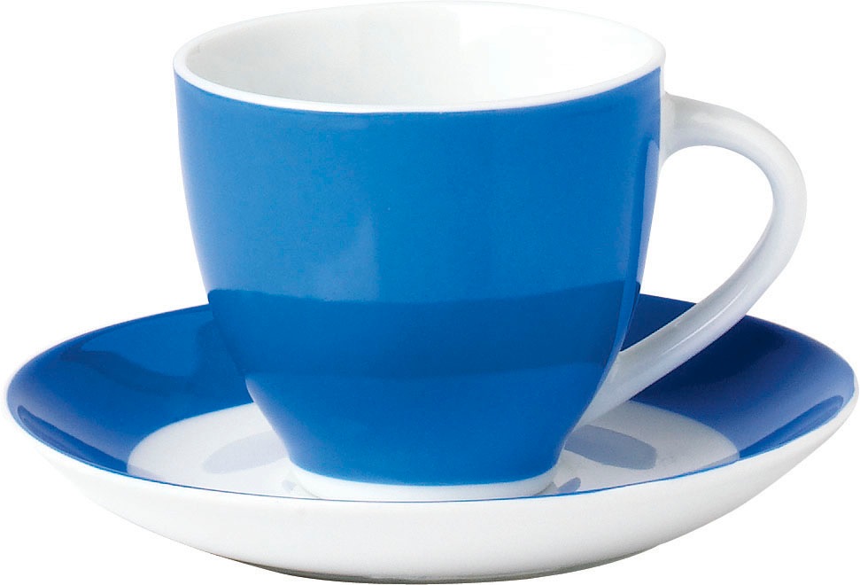 van Well Untertasse »Vario«, (Set, 6 St., 6 Untertassen Ø 14,5cm), Porzellan, spülmaschinen- und mikrowellengeeignet, Ø 14,5 cm