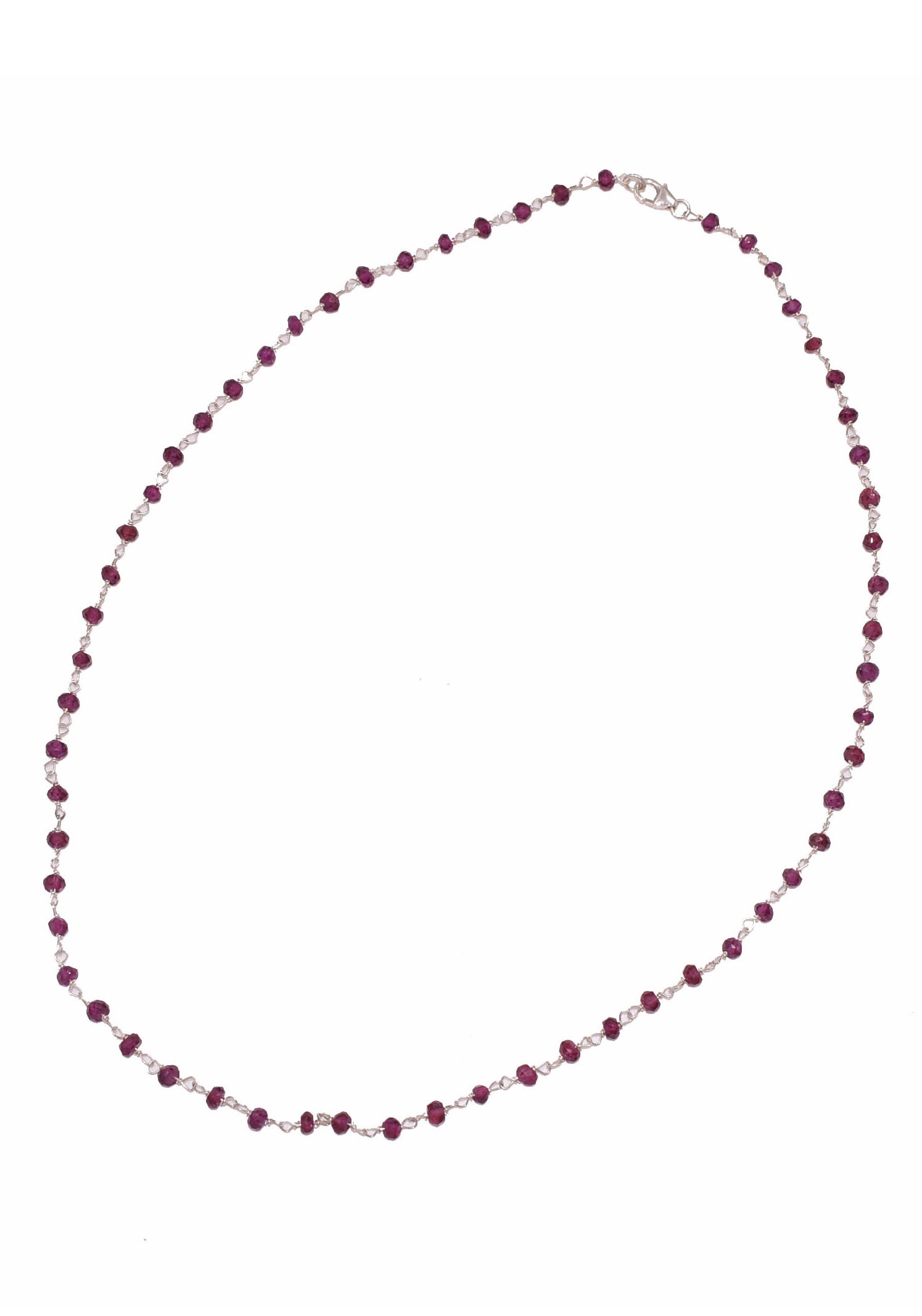 Firetti Kette ohne Anhänger »Schmuck Geschenk Silber 925 Halsschmuck Halskette Edelstein«, Made in Germany - mit Rubin, Labradorit oder Pyrit