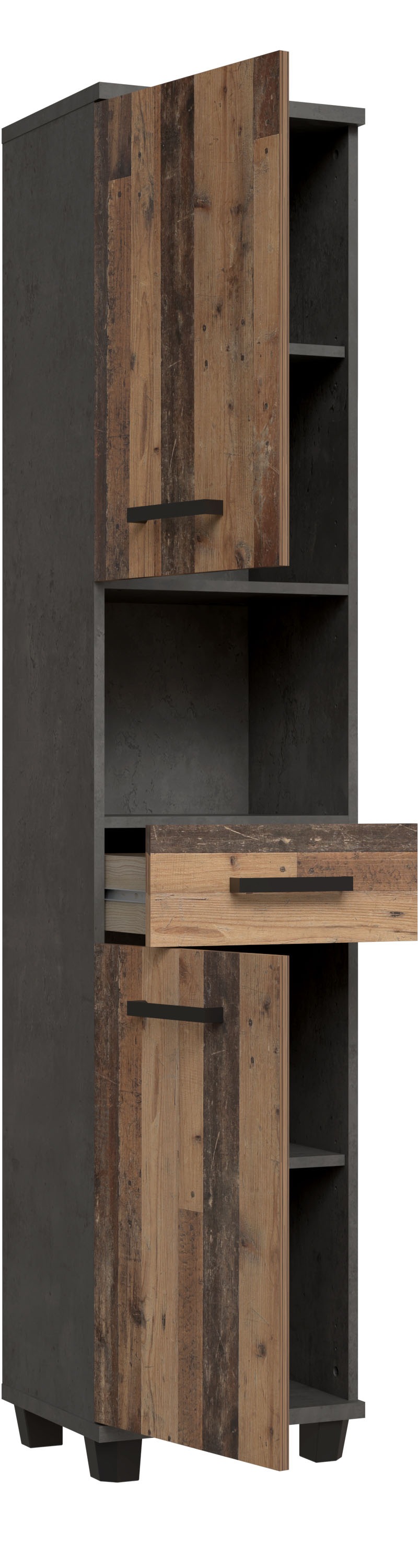 FORTE Hochschrank »Veris«, Hochschrank, Türanschlag wählbar, Metallgriffe, Stauraum