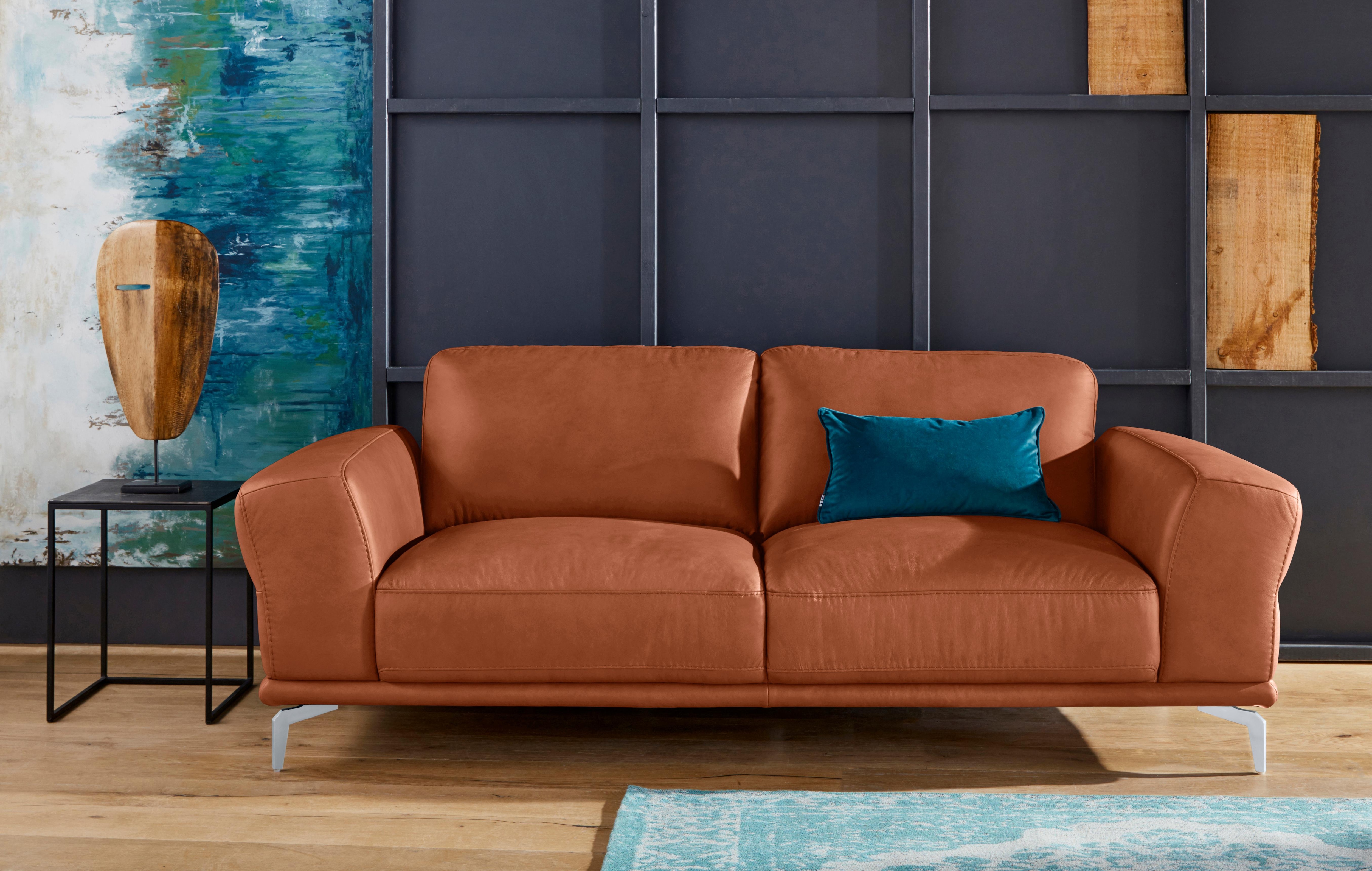 W.SCHILLIG 2,5-Sitzer "montanaa Design Sofa mit erstklassigem Sitzkomfort, Federkern" mit Metallfüßen in Silber matt, Breite 212 cm