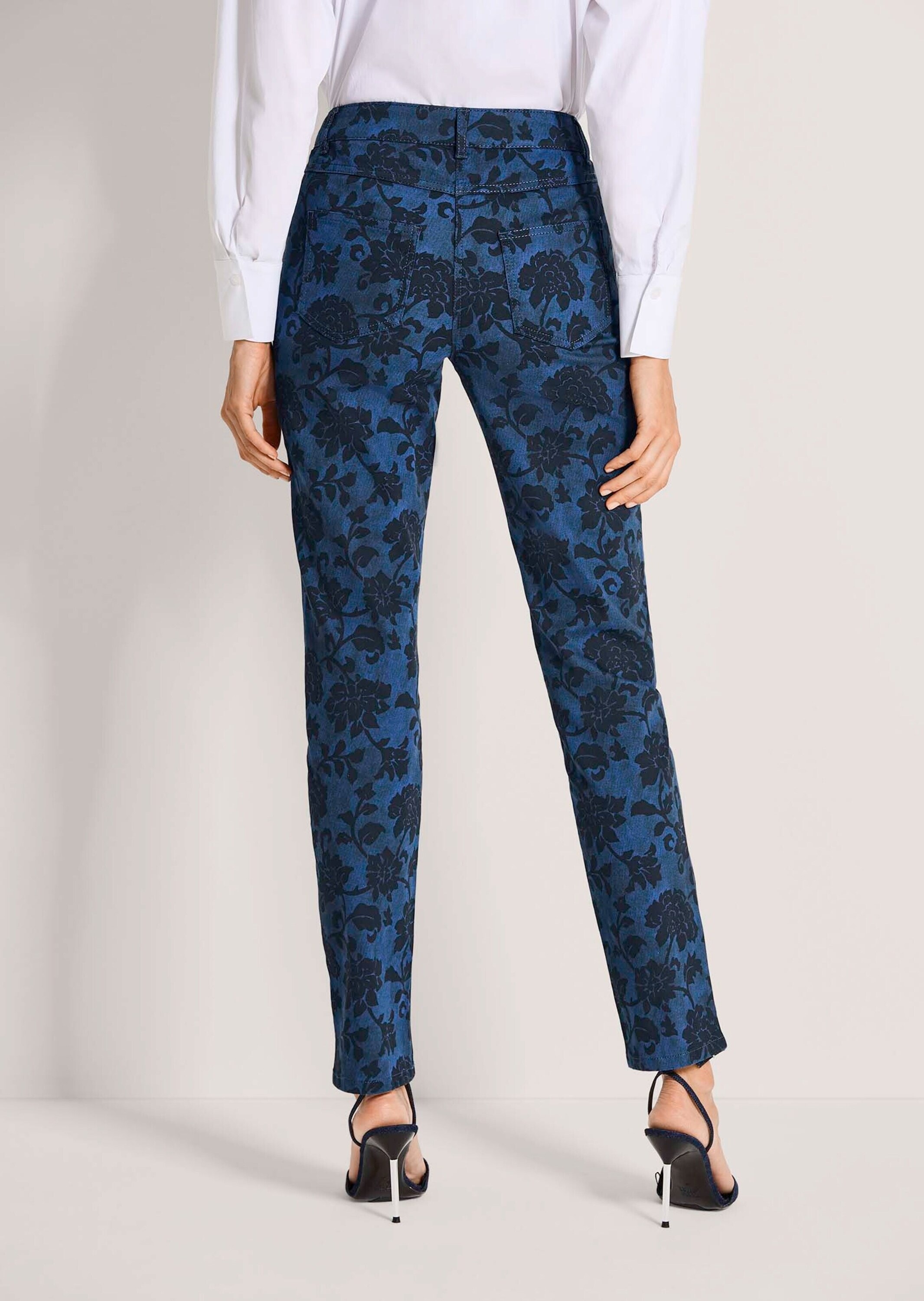 MADELEINE Chinos »Druckhose Baumwollhose mit floralem Print«