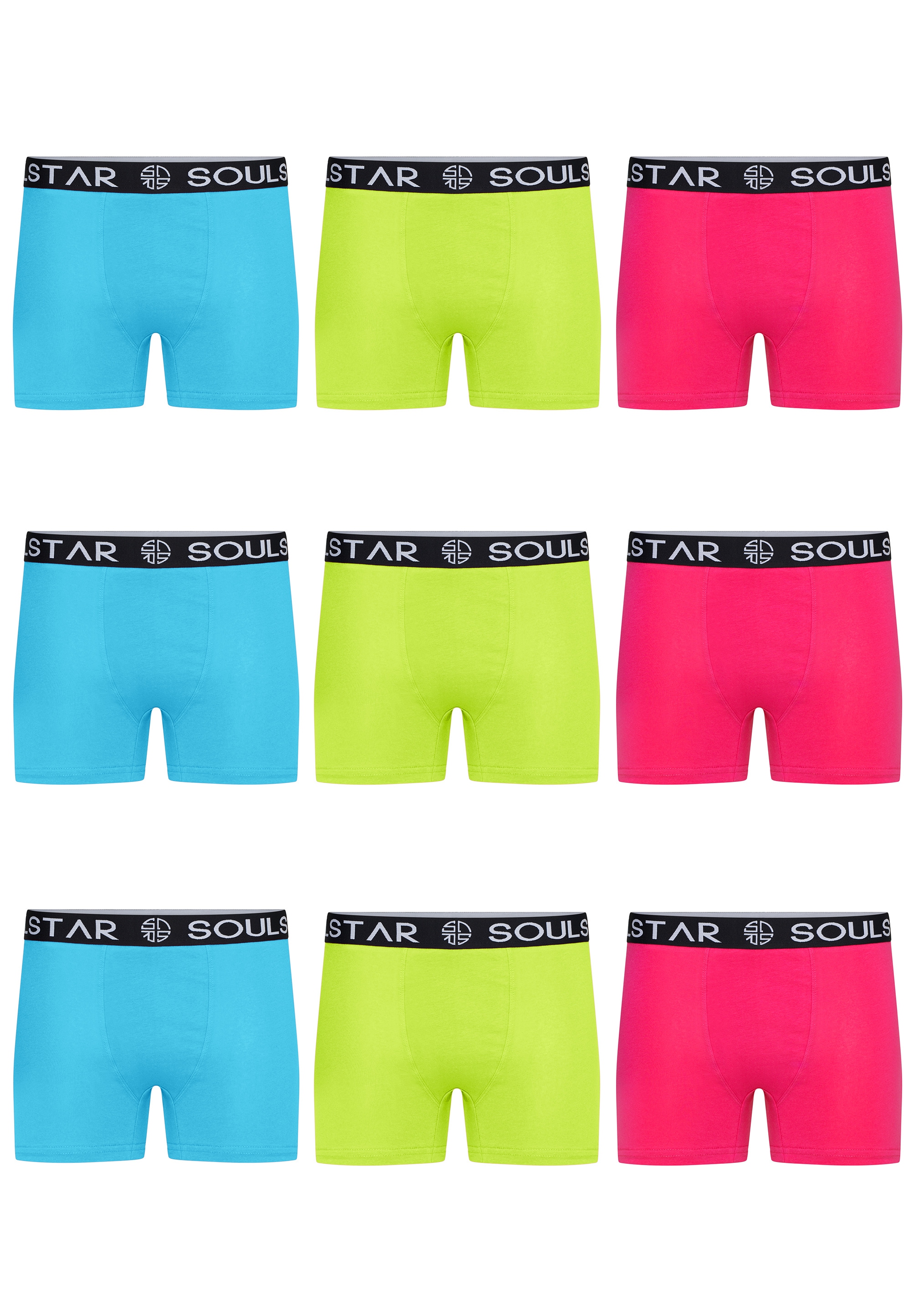 SOULSTAR Boxershorts »Basic Herren Unterhosen Unterwäsche Extra Weiches Material Männer« Packung, 9er-Pack, 9 Stk. Basic Herren Unterhosen Unterwäsche Extra Weiches Material Männer