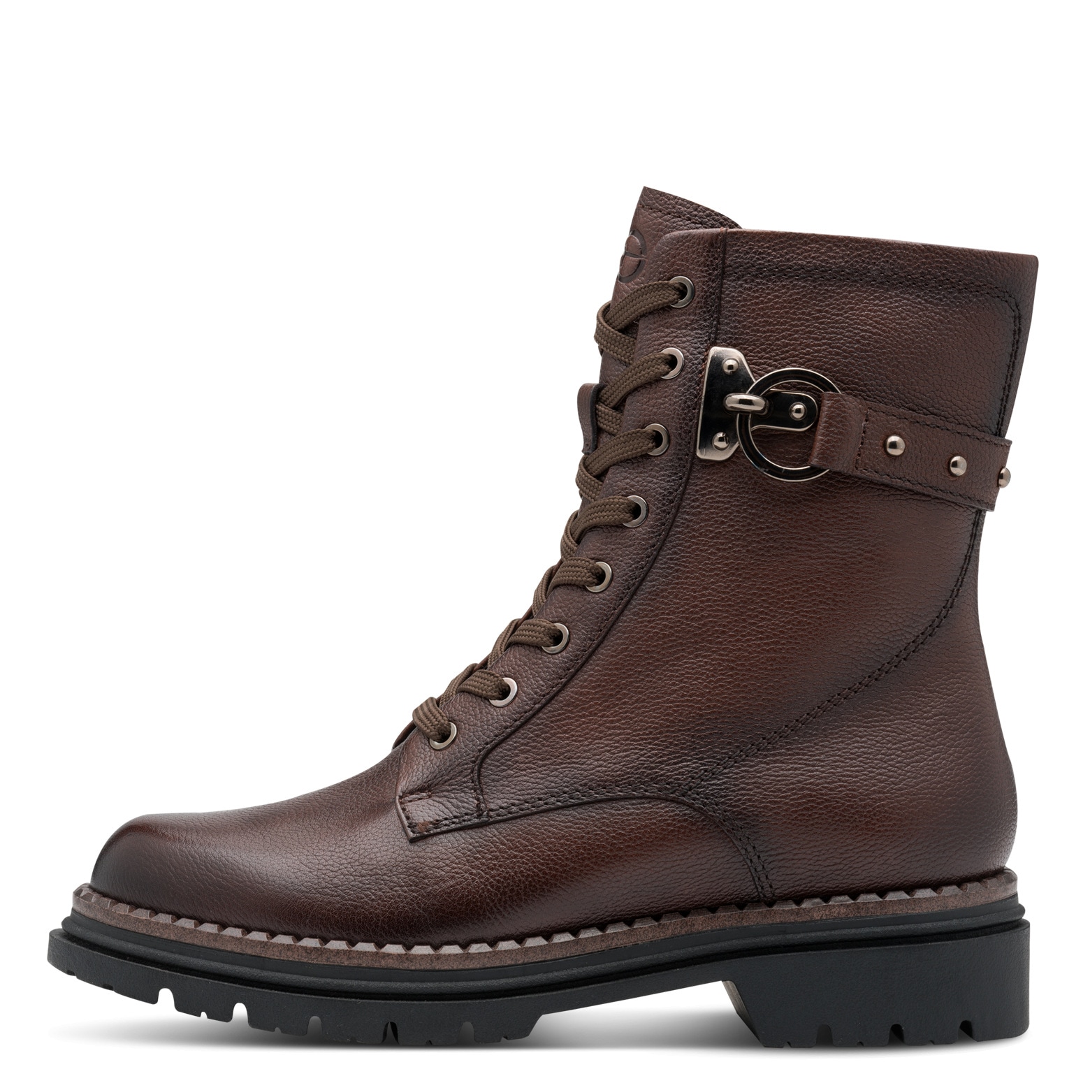 Tamaris  , Blockabsatz, Schnürboots mit nietenbesetzem Zierriegel