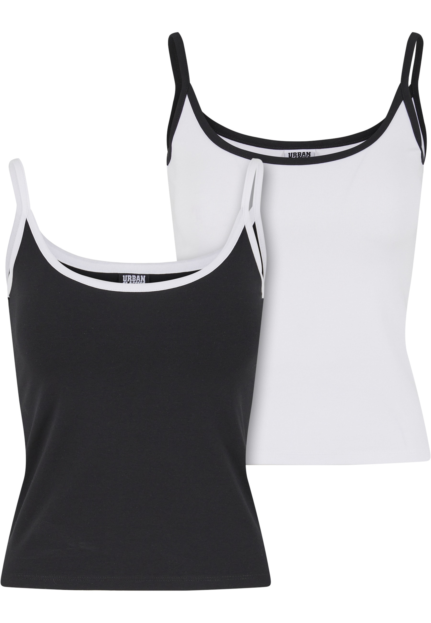 URBAN CLASSICS Muskelshirt "Urban Classics Ladies Contrast Basic Top 2-Pack" 1