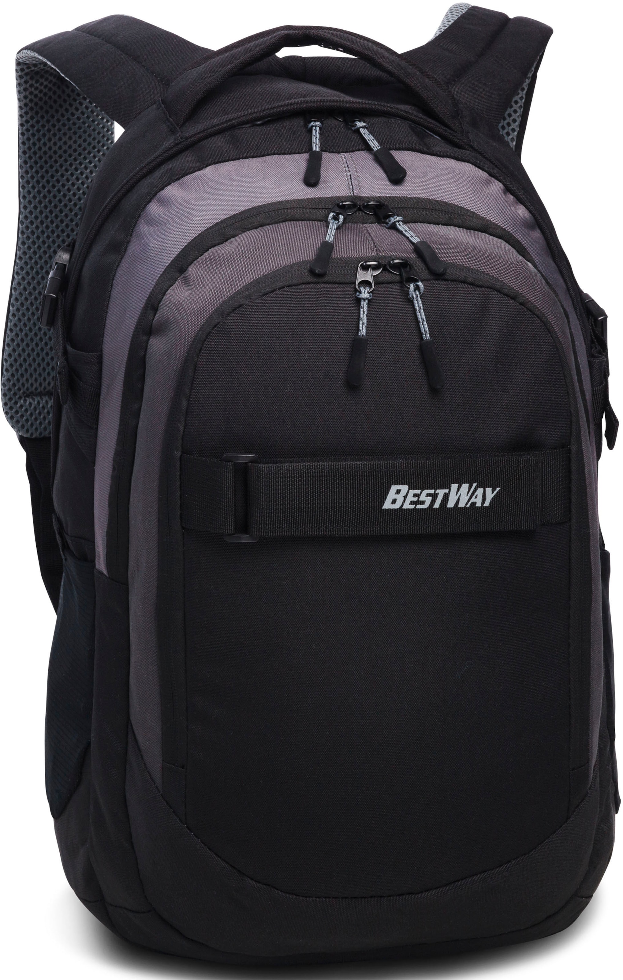 BESTWAY Schulrucksack »Evolution Air, schwarz/zement«, Zoll | BAUR Laptopfach 15 gepolstertem mit bestellen