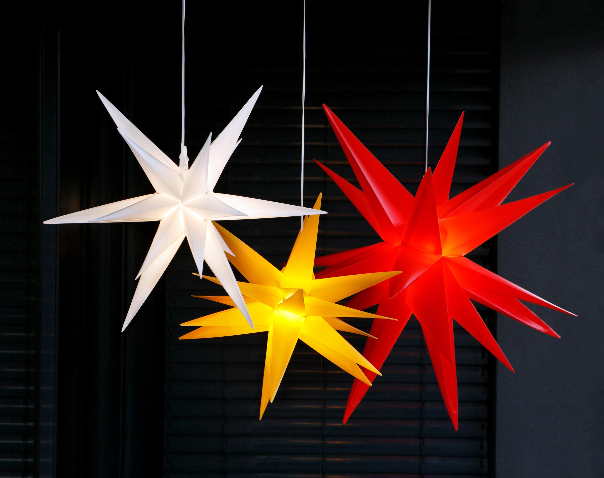 BONETTI LED Stern »Weihnachtsstern, 3D-Optik«, Ø 100 cm, mit 6-Stunden-Timer, Weihnachtsdeko aussen