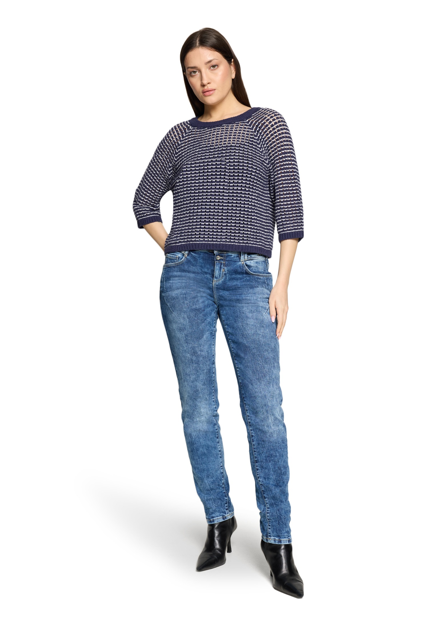 Cartoon Strickpullover »Damen mit Rundhalsausschnitt« 1 tlg.