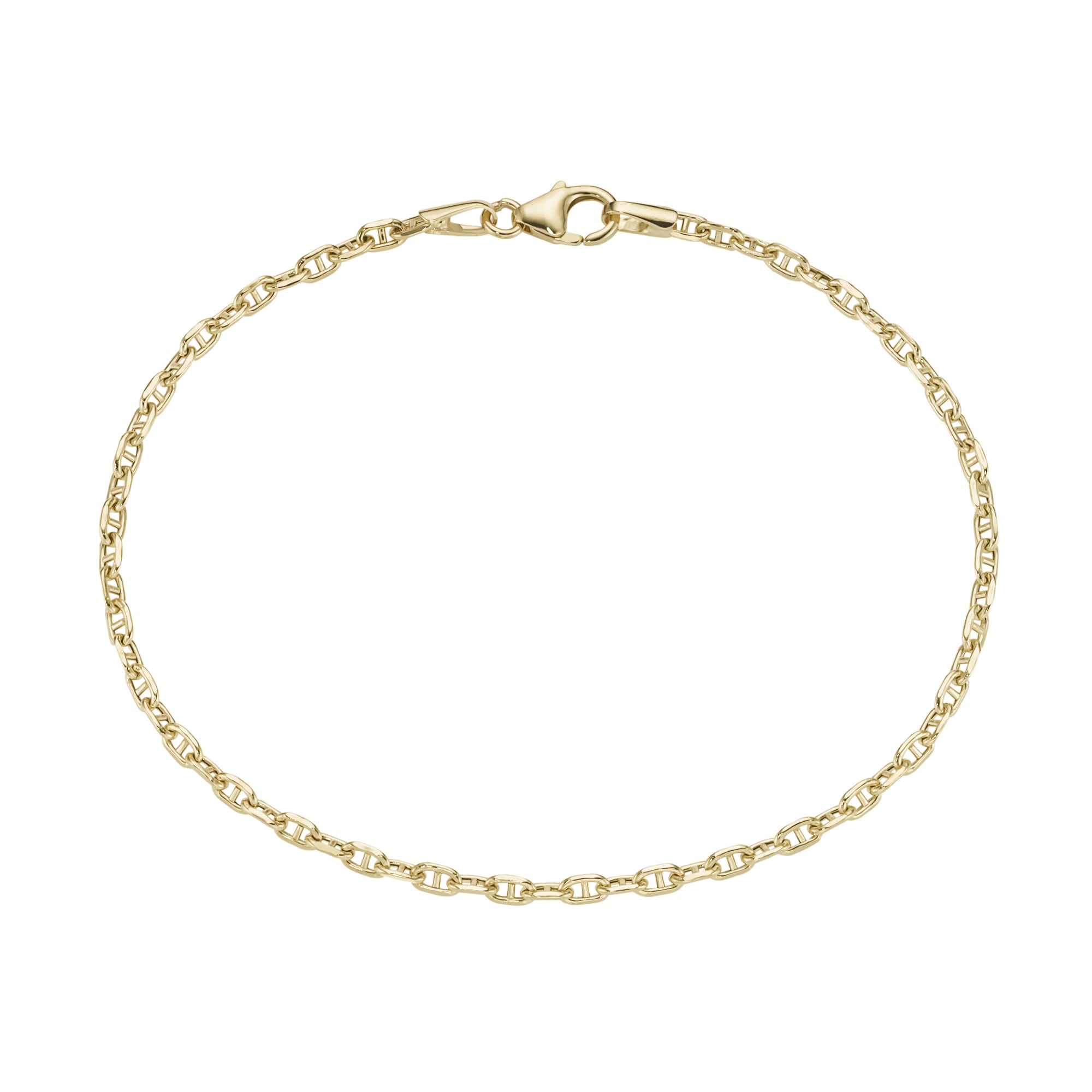 Armband »Stegankerkette, diamantiert, Gold 585«