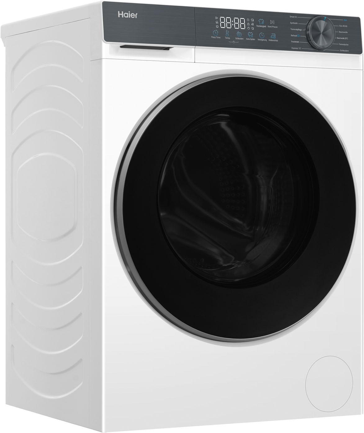 HAIER Waschtrockner "HWD80-BP14637T", B:59,5cm H:85cm T:50,7cm, weiß, Waschtrockner, Smart AI Automatikprogramm