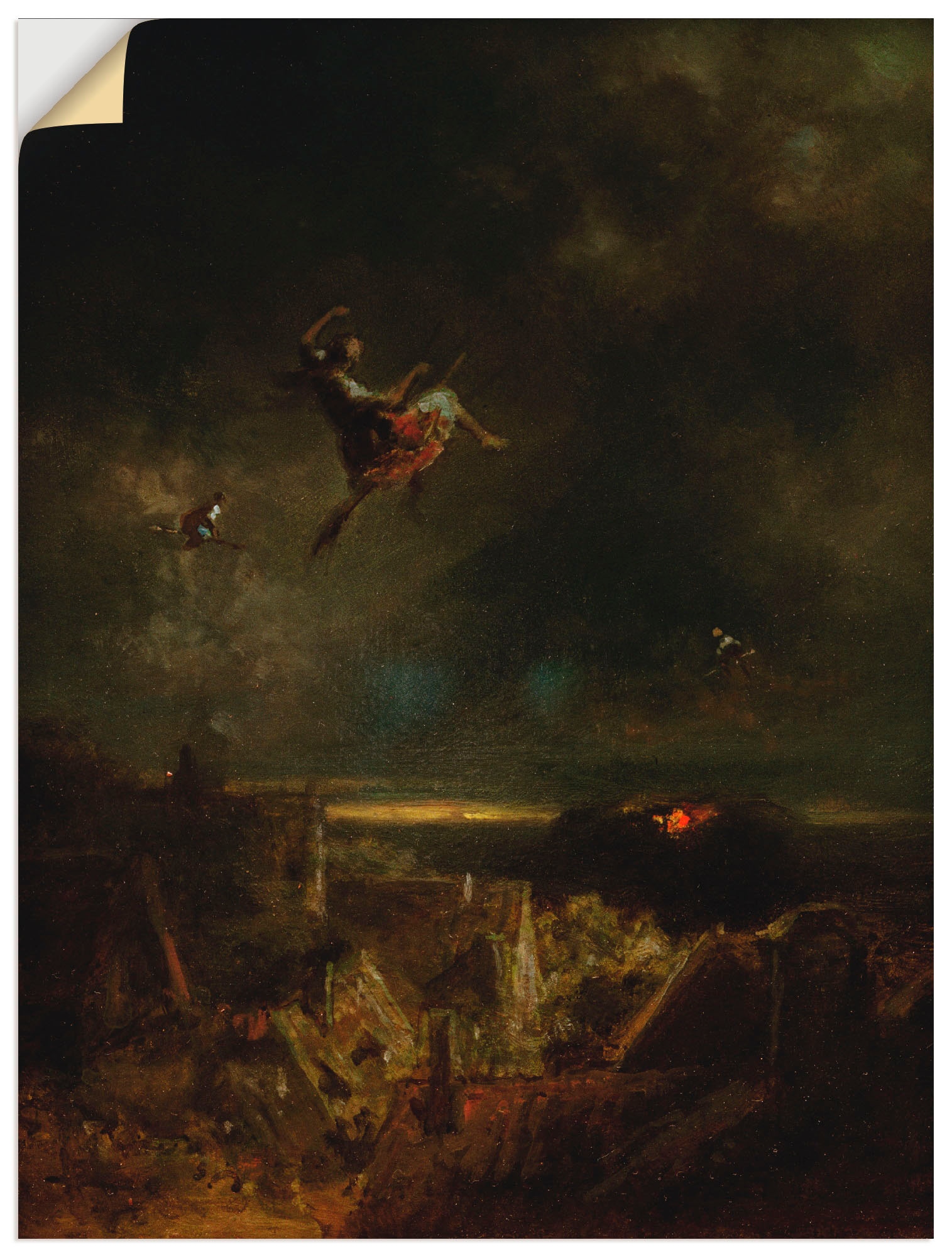 Artland Wandfolie "Hexenritt Um 1875", Dark Fantasy, (1 St.), selbstklebend