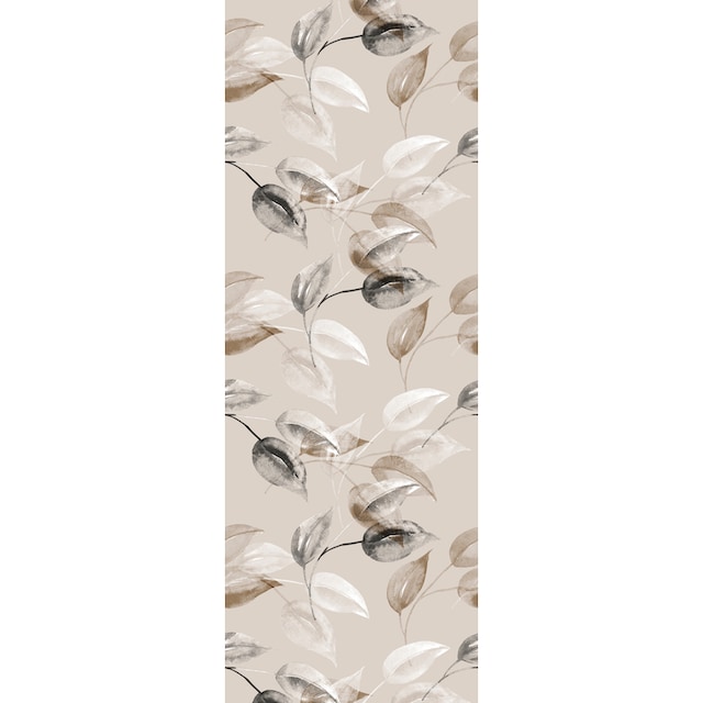 queence Vinyltapete »Blätter IV«, natürlich, Selbstklebende Tapete 90x250cm  mit herbstlichem Motiv kaufen | BAUR