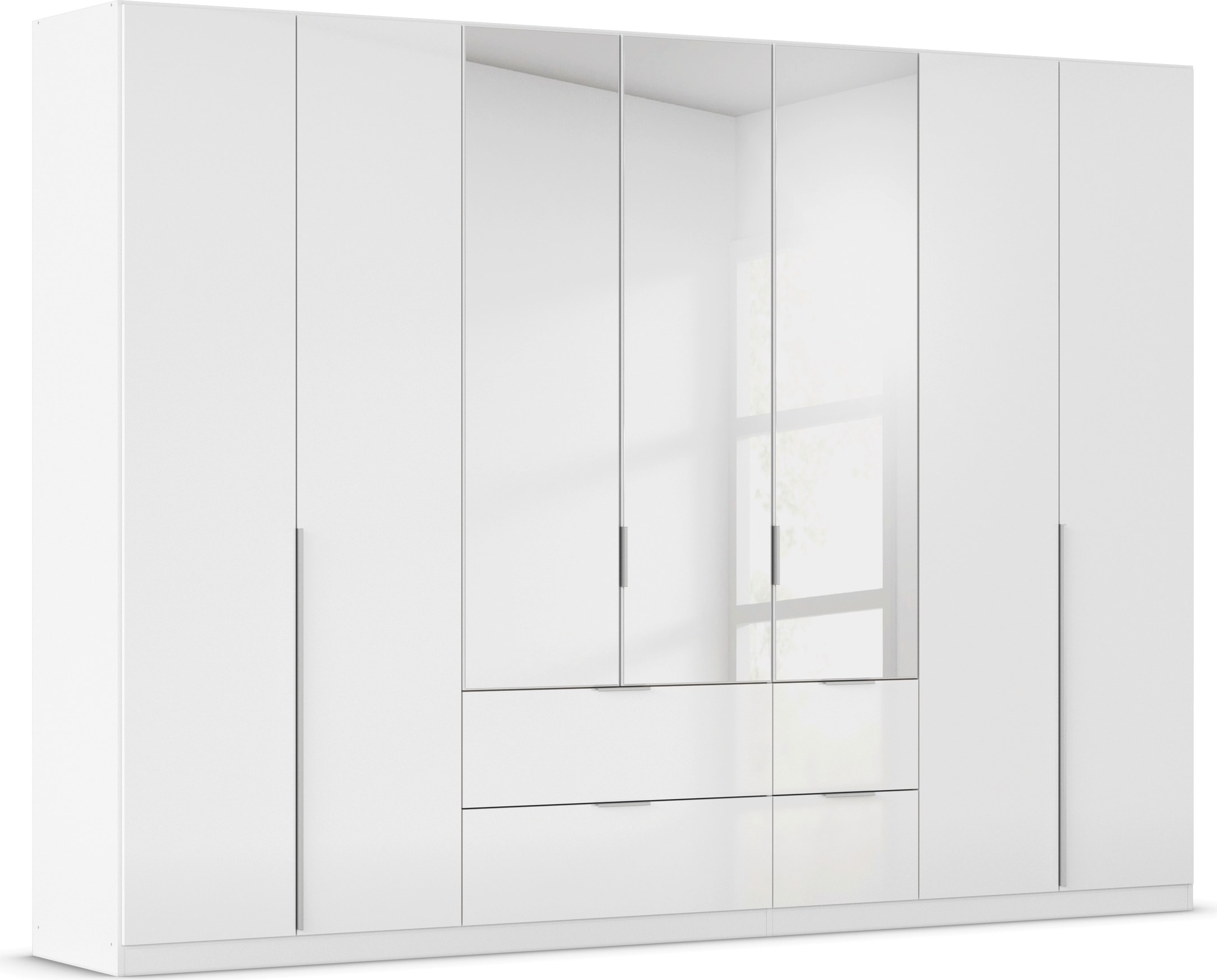 OTTO home Drehtürenschrank "Kleiderschrank Schrank Garderobe AGORDO mit Dekor- oder Hochglanzfront" in zwei Griff-Farben, Breiten 91-360 cm, mit Außenschubkästen, in 7 Breiten und 2 Höhen MADE IN GERMANY
