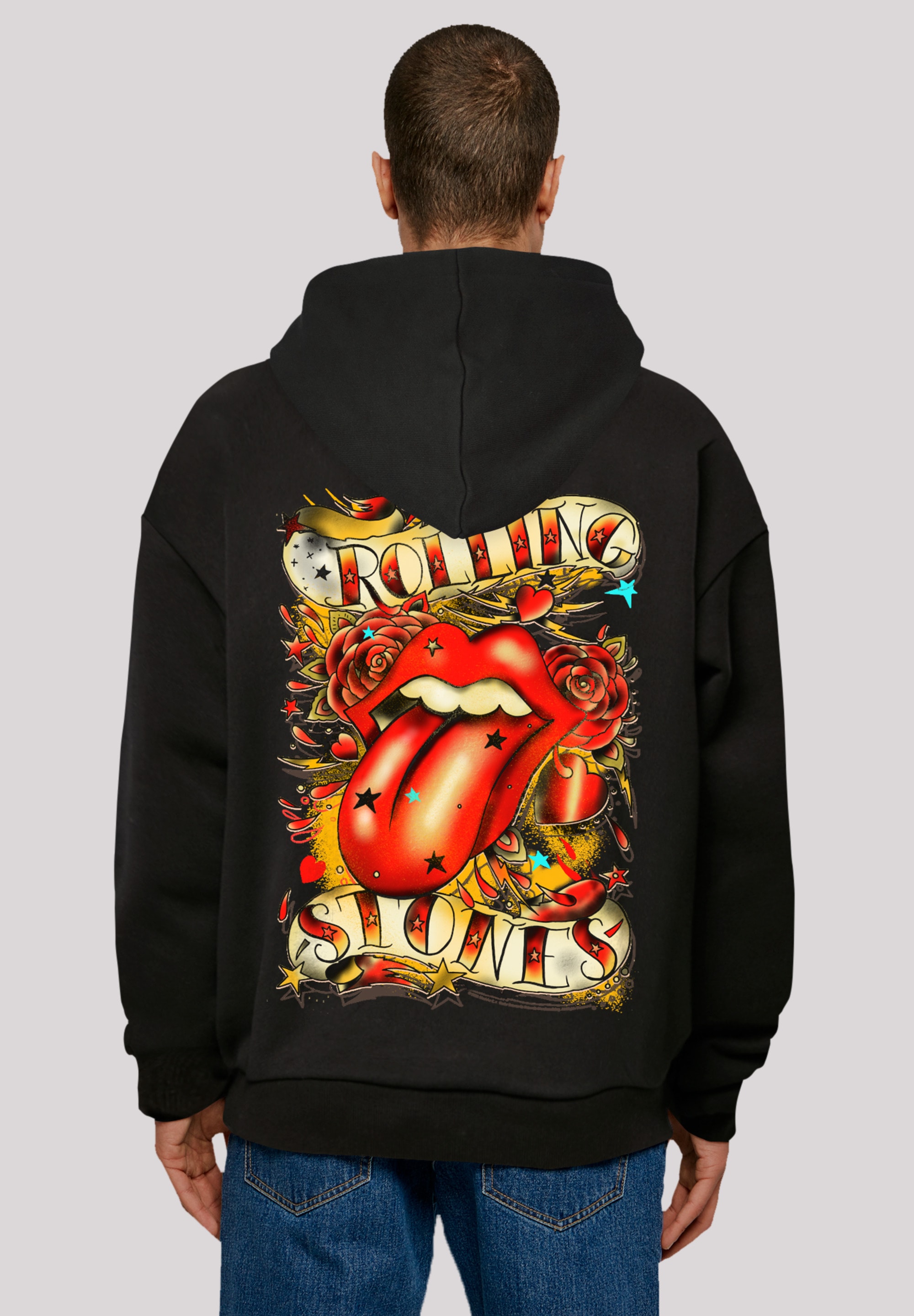 F4NT4STIC Kapuzenpullover "The Rolling Stones Tongue And Stars", Musik, Ban günstig online kaufen