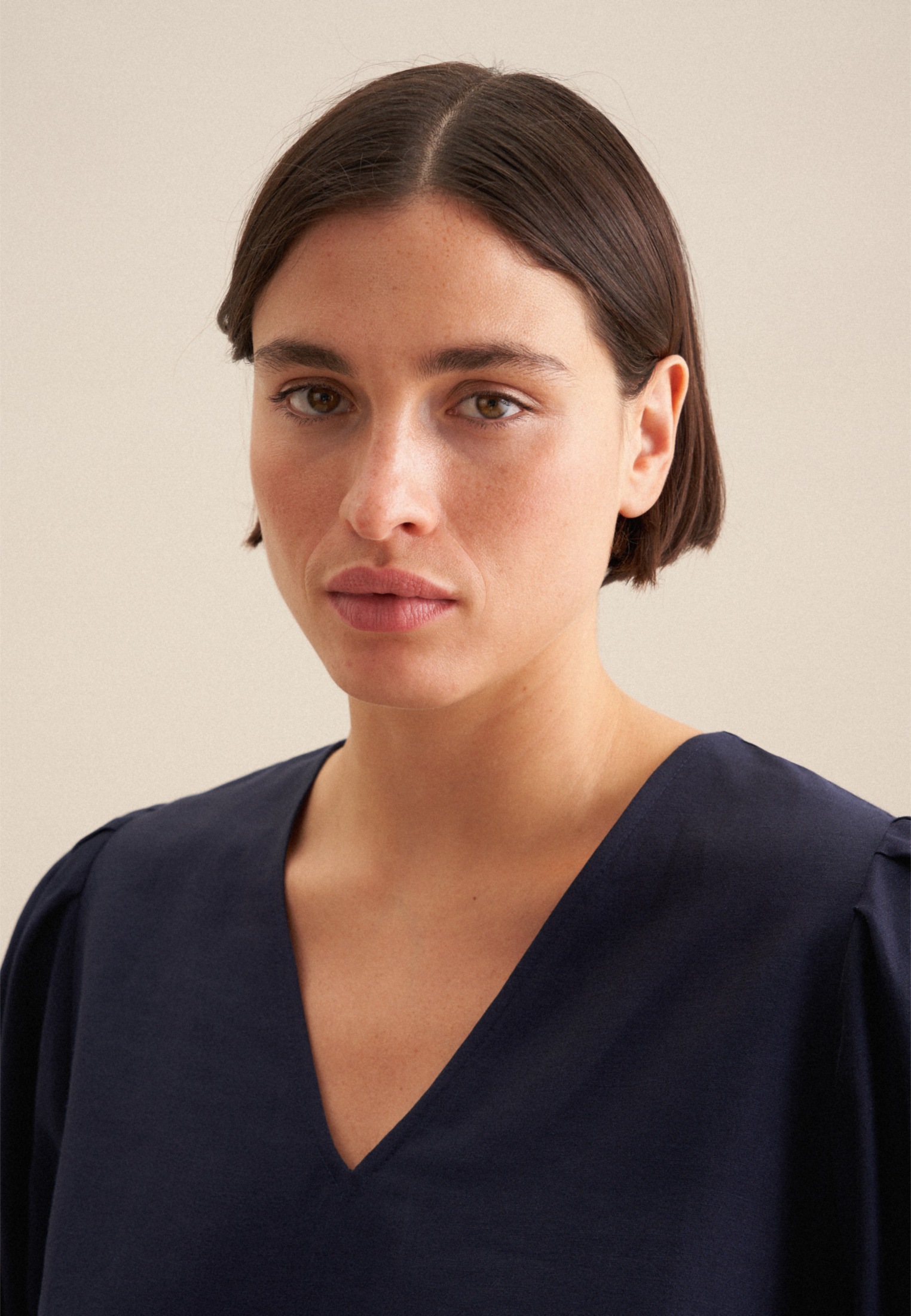 Thumbnail - seidensticker Shirtbluse "Schwarze Rose" 3/4 V-Neck Uni