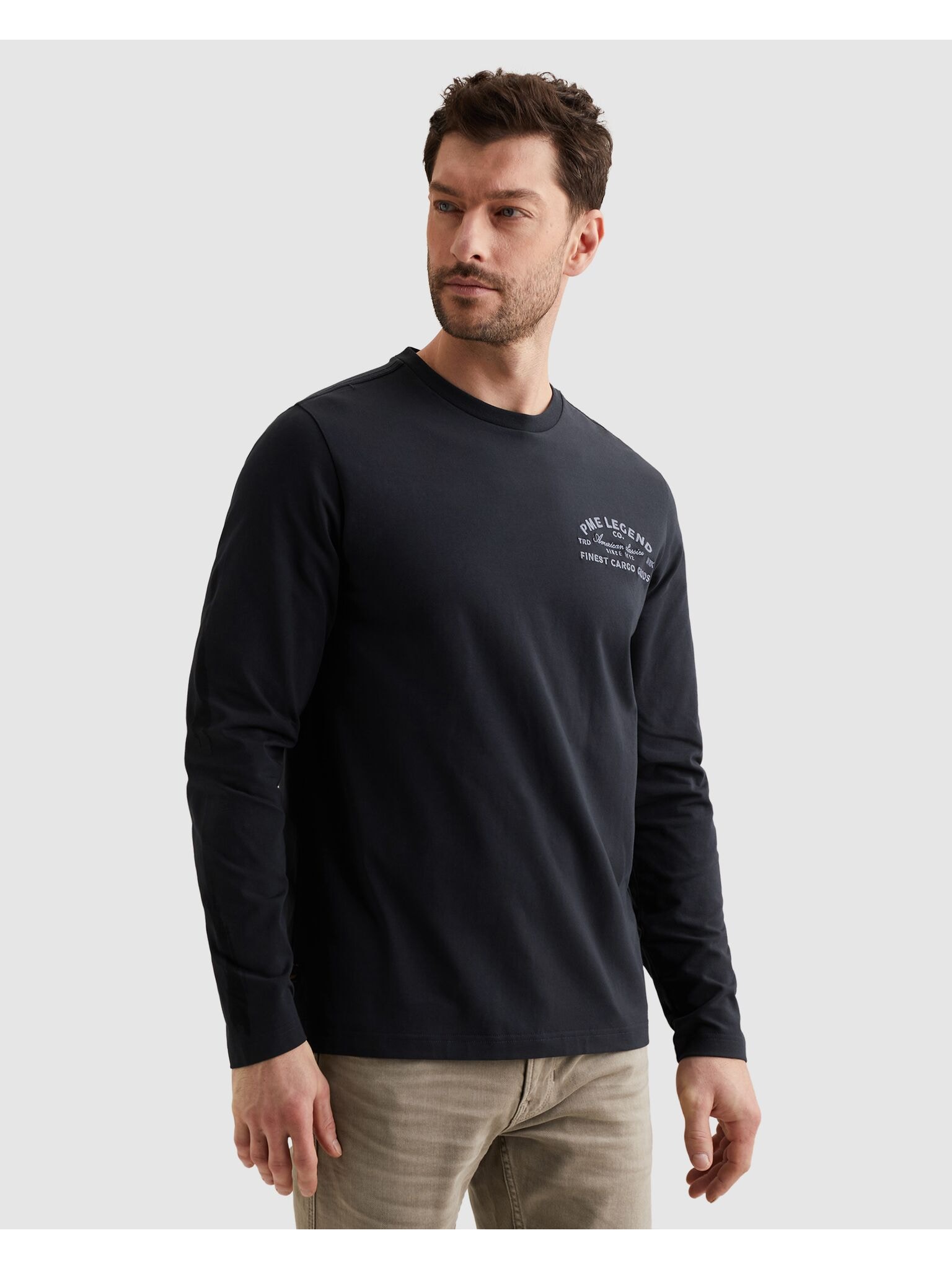 PME LEGEND Langarmshirt mit gesticktem Markenlogo