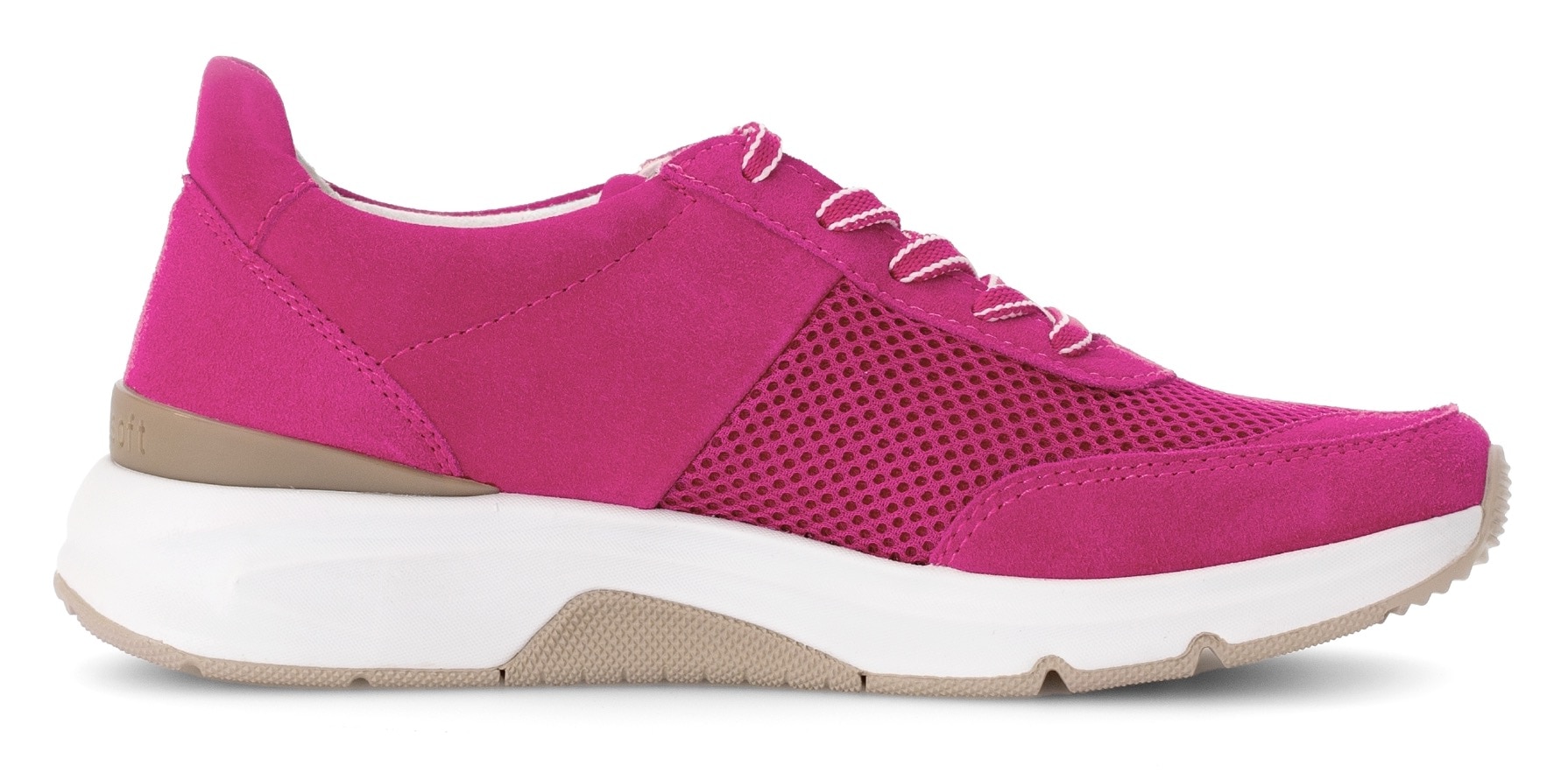 Gabor Rollingsoft Keilsneaker, Freizeitschuh, Halbschuh, Schnürschuh, Logoschriftzug an der Ferse
