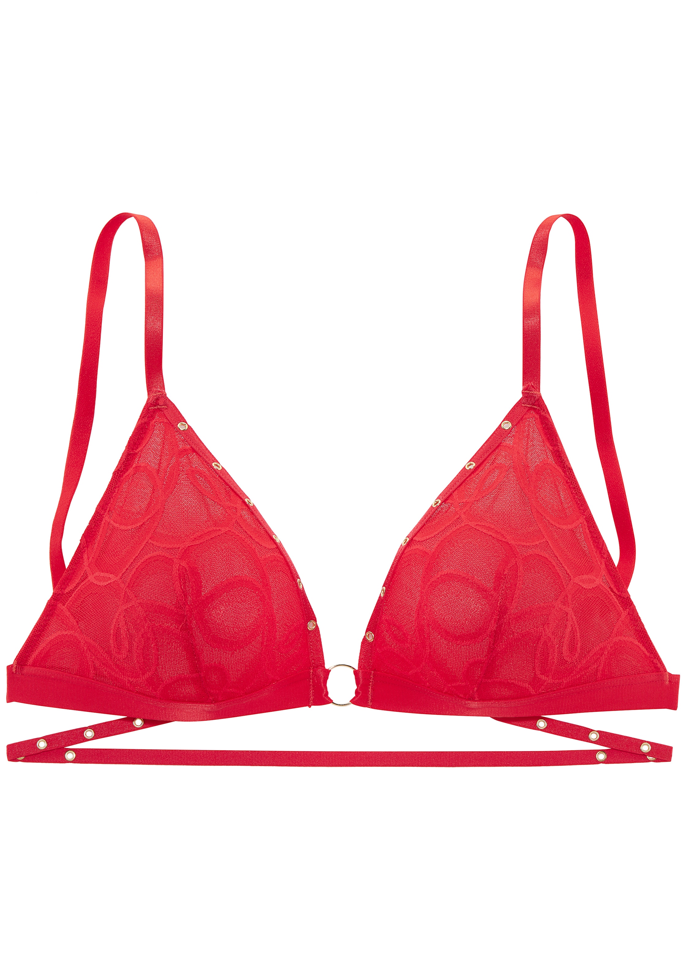 petite fleur gold by Lascana Bralette-BH »Luna« ohne Bügel, im Nieten- und Bänder-Look, sexy Dessous, Reizwäsche