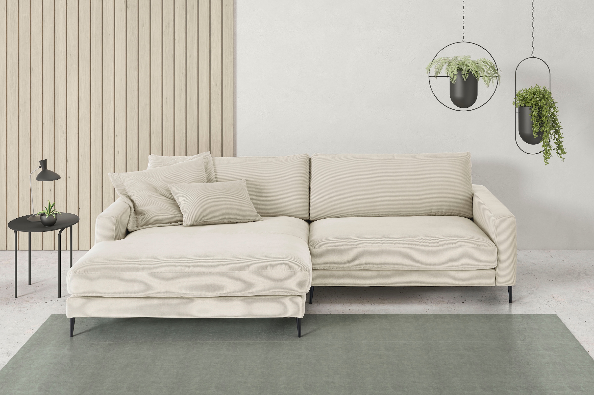 INOSIGN Ecksofa "Downtown, B/T/H: 272/190/84 cm L-Form", weicher Sitzkomfor günstig online kaufen