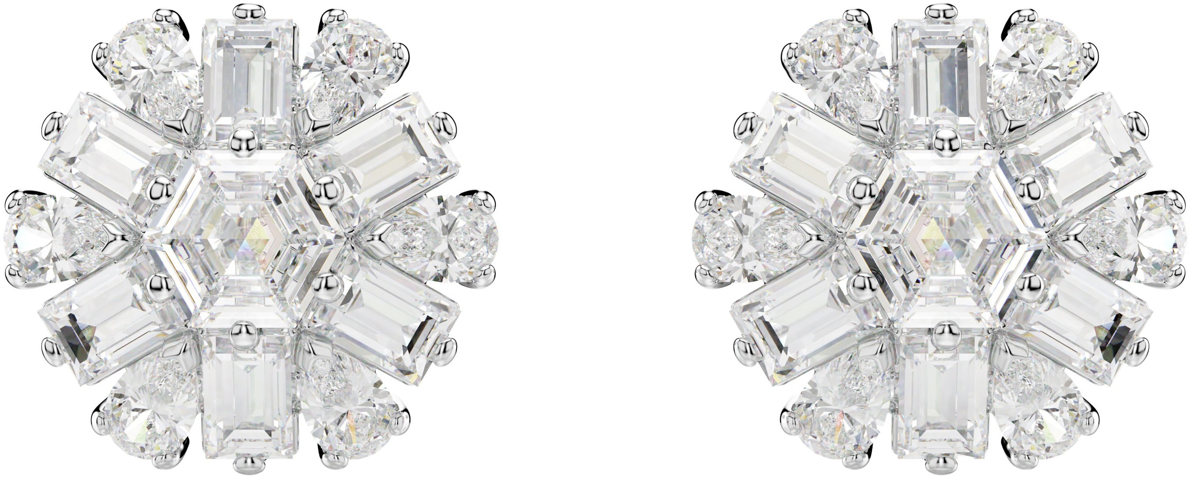 Swarovski Paar Ohrstecker »Idyllia E Florere Schneeflocke, 5691483«, mit Swarovski® Zirkonia (synth.)
