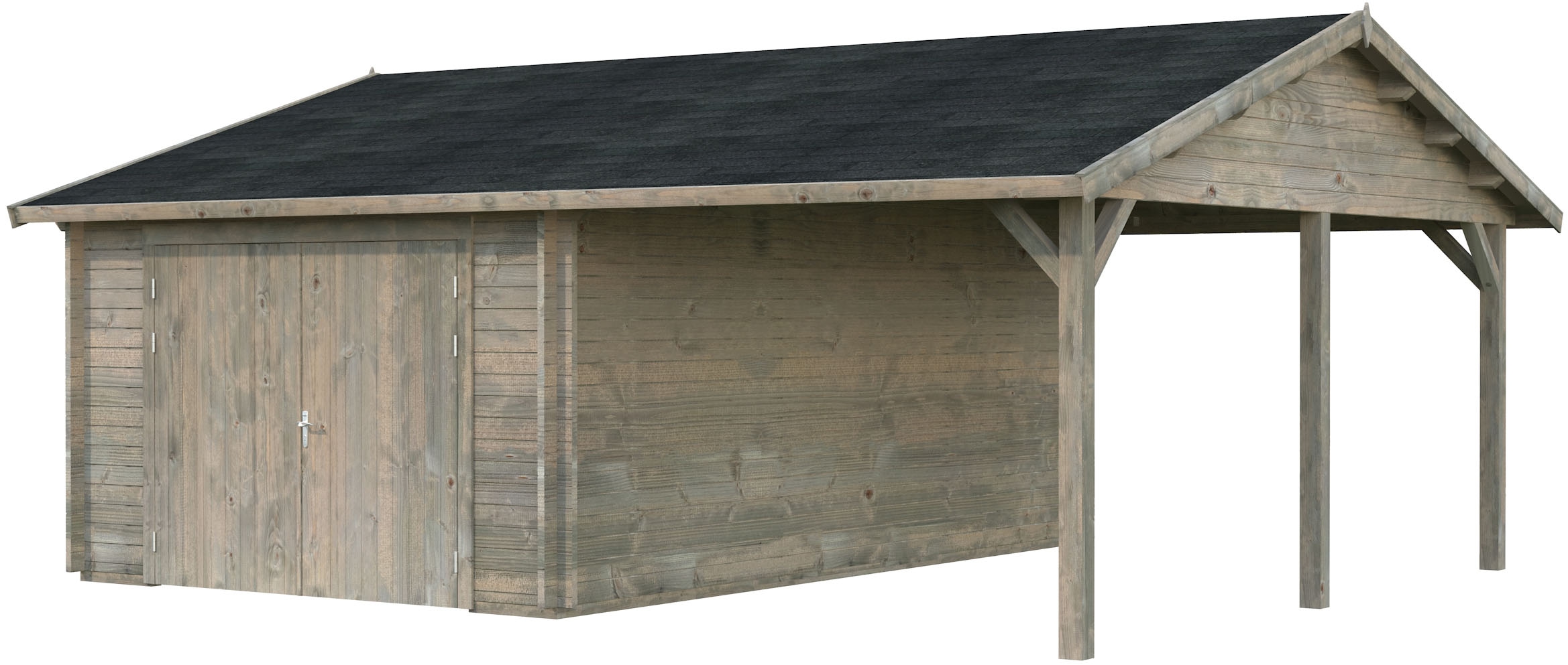 Palmako Garage »Roger, mit Holztor« BxTxH: 703x619x316 cm