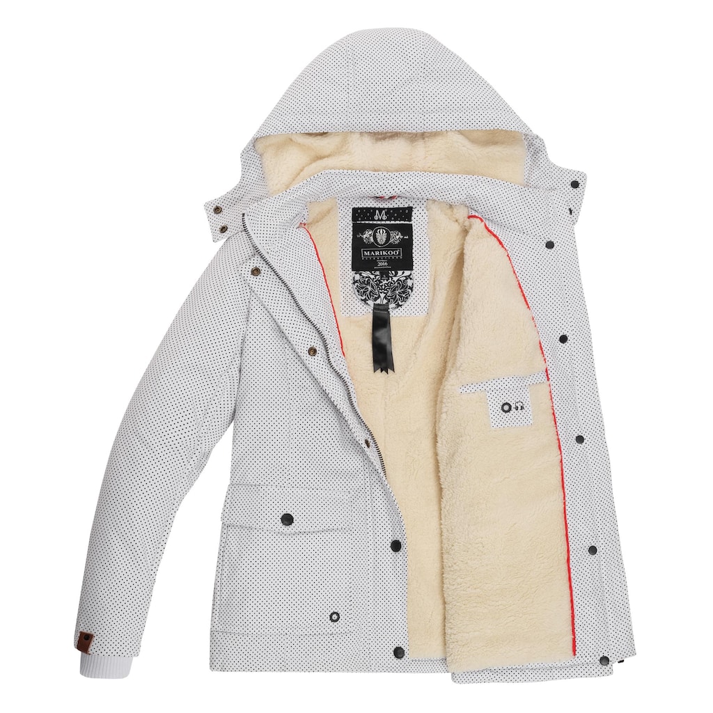 Marikoo Winterjacke »Keikoo«, mit Kapuze, sportliche Damen Outdoor Baumwolljacke mit Kapuze