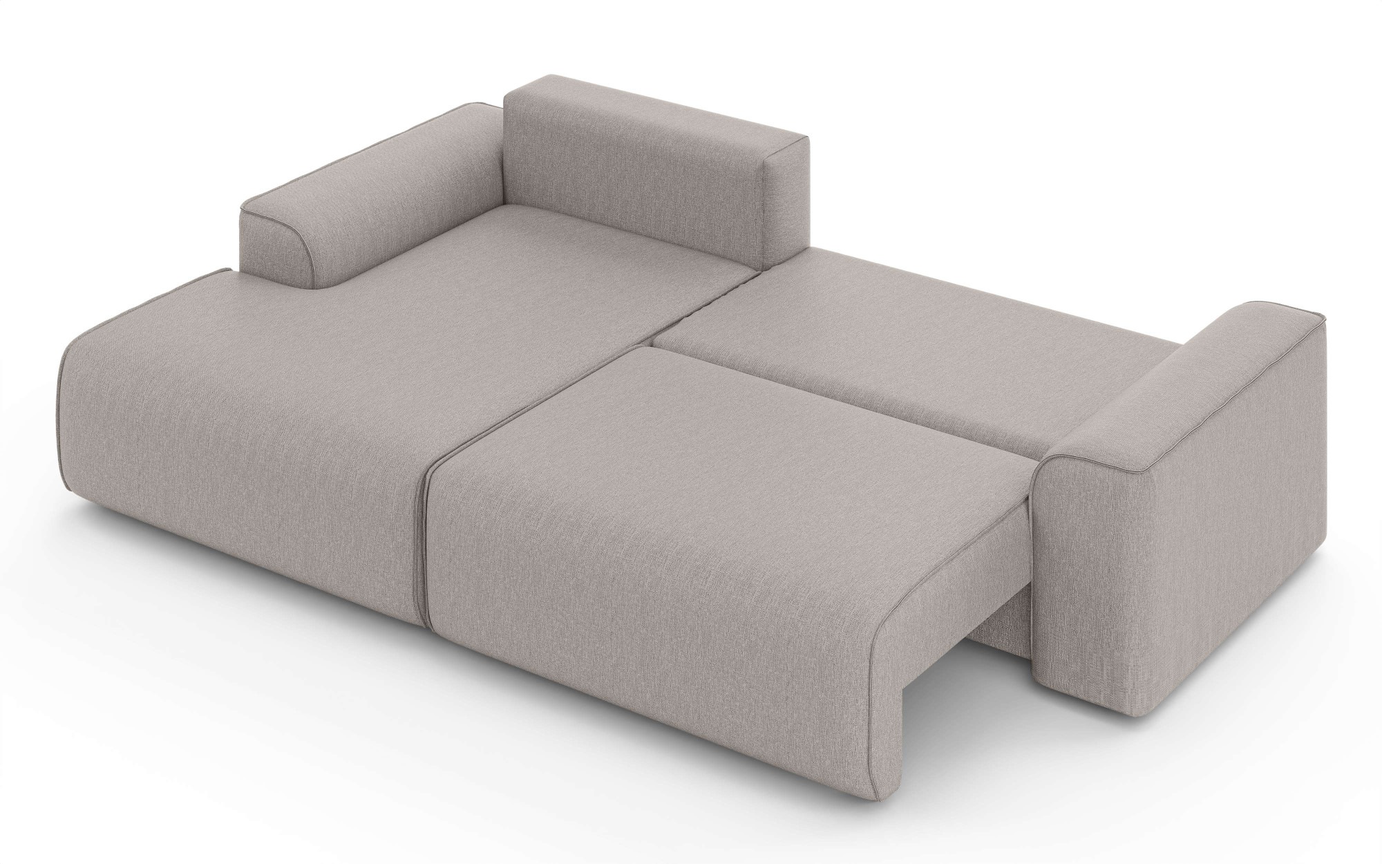 Home affaire Ecksofa »Santenay mit Bettfunktion und Bettkasten, Maße: B/T/H 266/164/90 cm«, L-Form mit Wellenfederung, Schlaffläche: 140x213 cm, auch in Cord