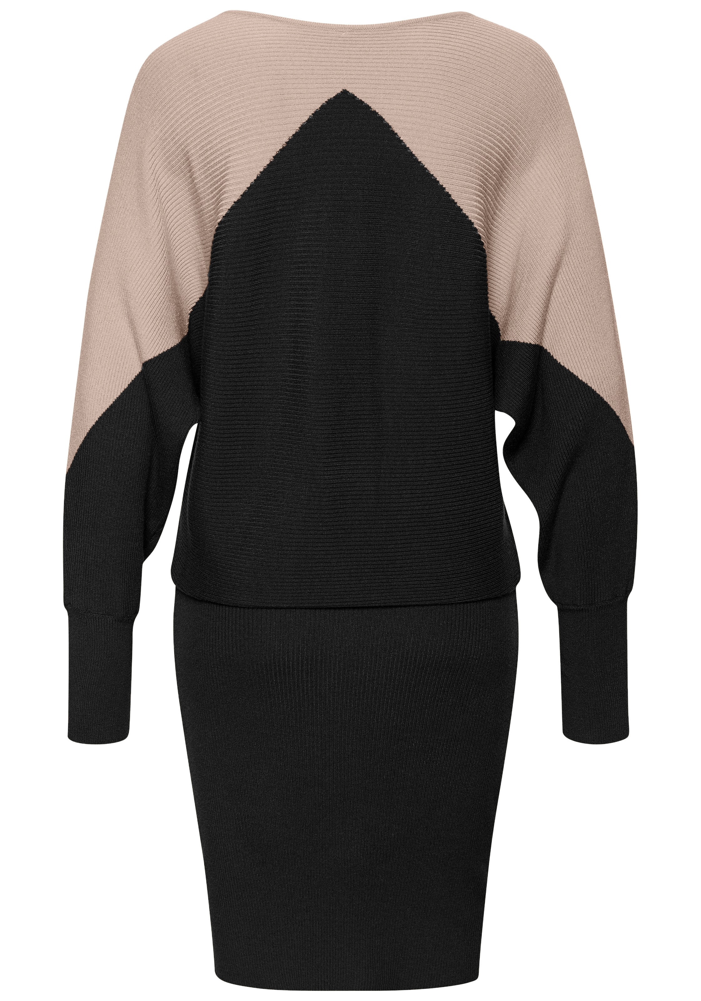 LASCANA Strickkleid, in Kontraststrick, Winterkleid