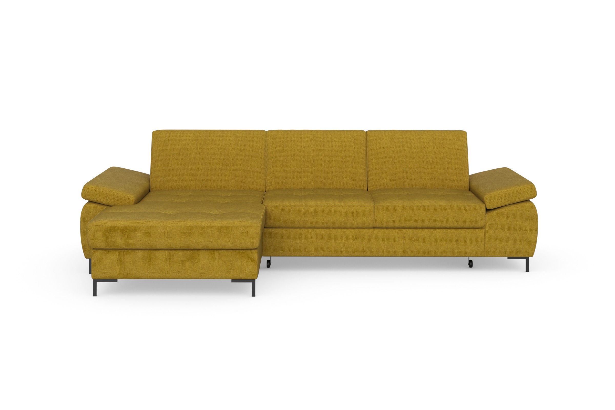 DOMO collection Ecksofa »Capelo L-Form«, mit Armteilverstellung, wahlweise mit Bettfunktion, Federkern