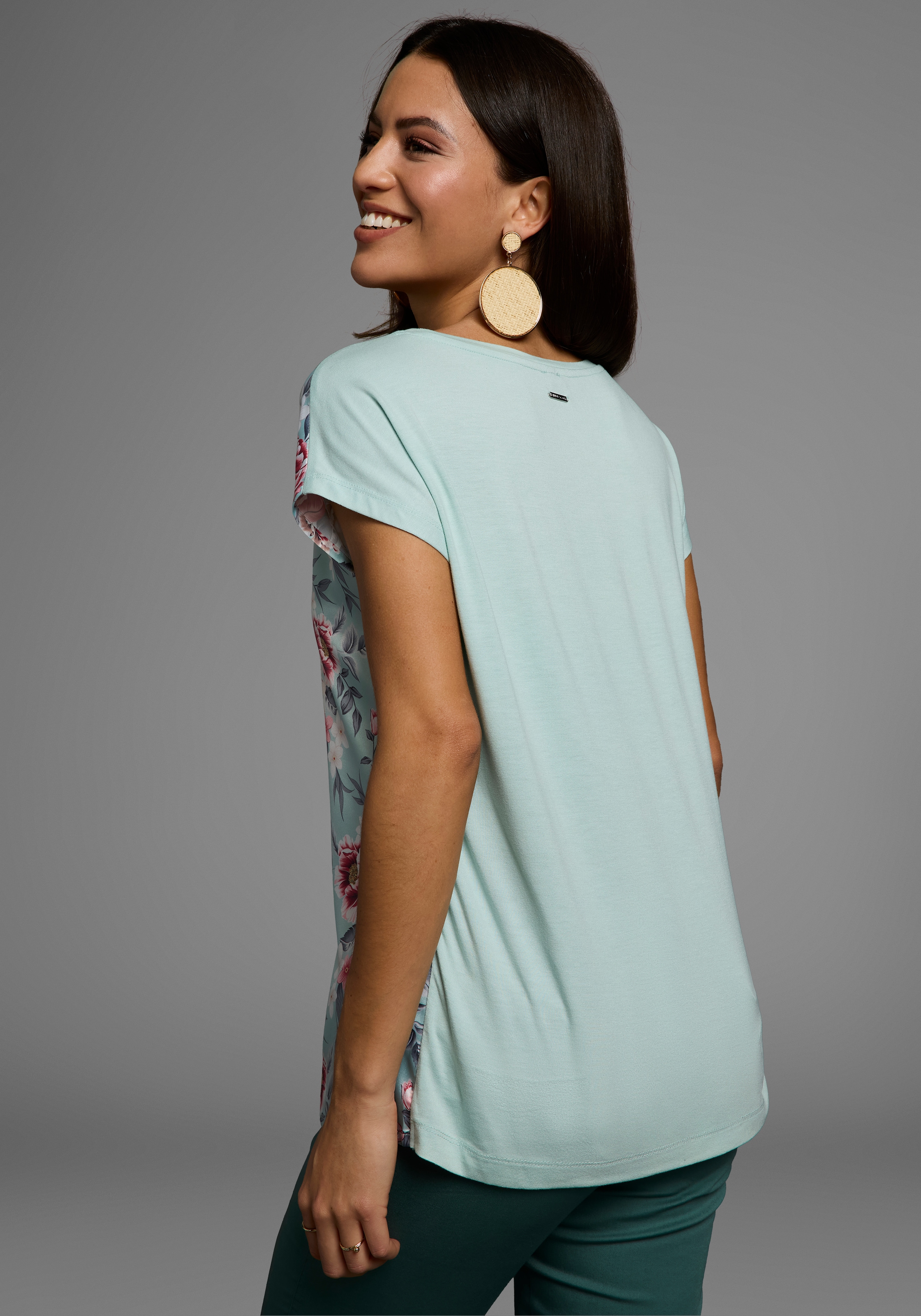 Laura Scott Shirtbluse, aus glänzendem Satin