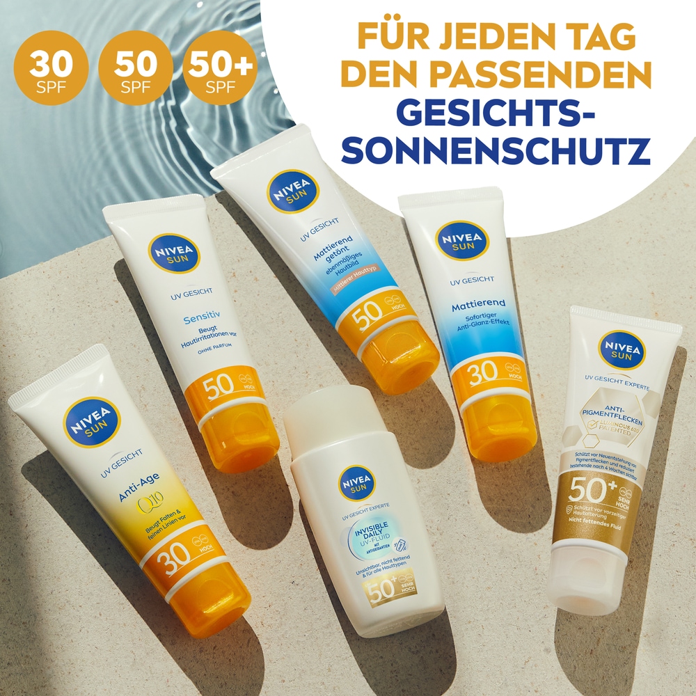 Nivea Sonnenschutzfluid »NIVEA SUN UV Gesicht Experte Invisible Daily UV-Fluid LSF 50+«