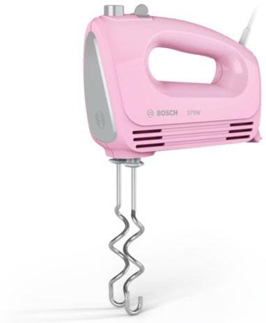 BOSCH Handmixer »CleverMixx MFQ2210K, Edelst. Rührbesen/Knethaken, 4 Stufen, rosa«, 375 W, Turbotaste, leichtes Gehäuse, Made in Europe
