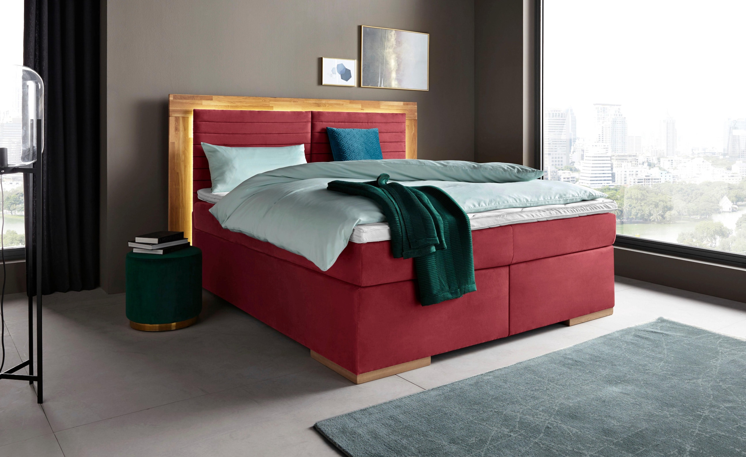 Home Affaire Cup Boxspringbett Bordeaux 190x206cm 10