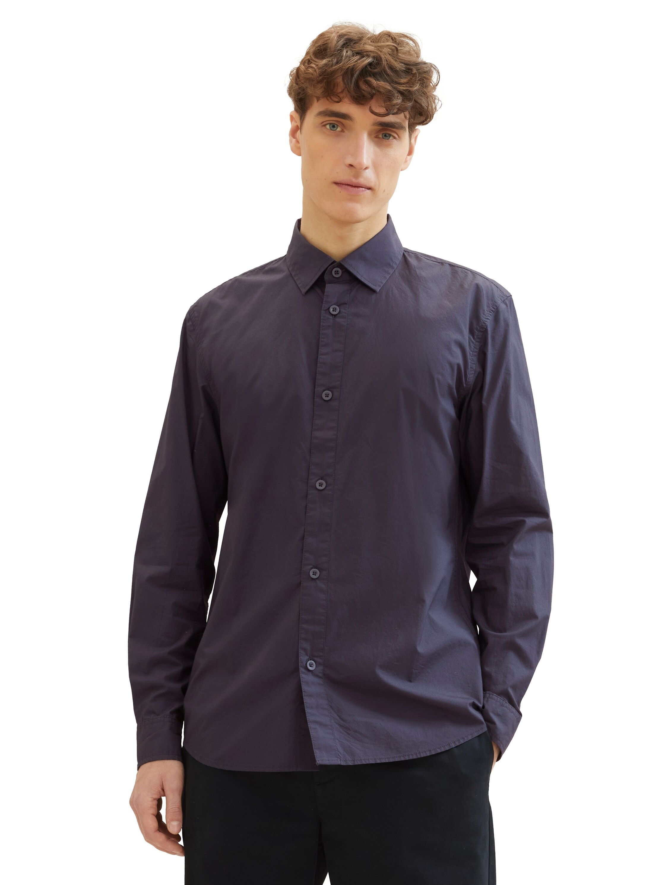 TOM TAILOR Denim Langarmhemd, mit Knopfleiste