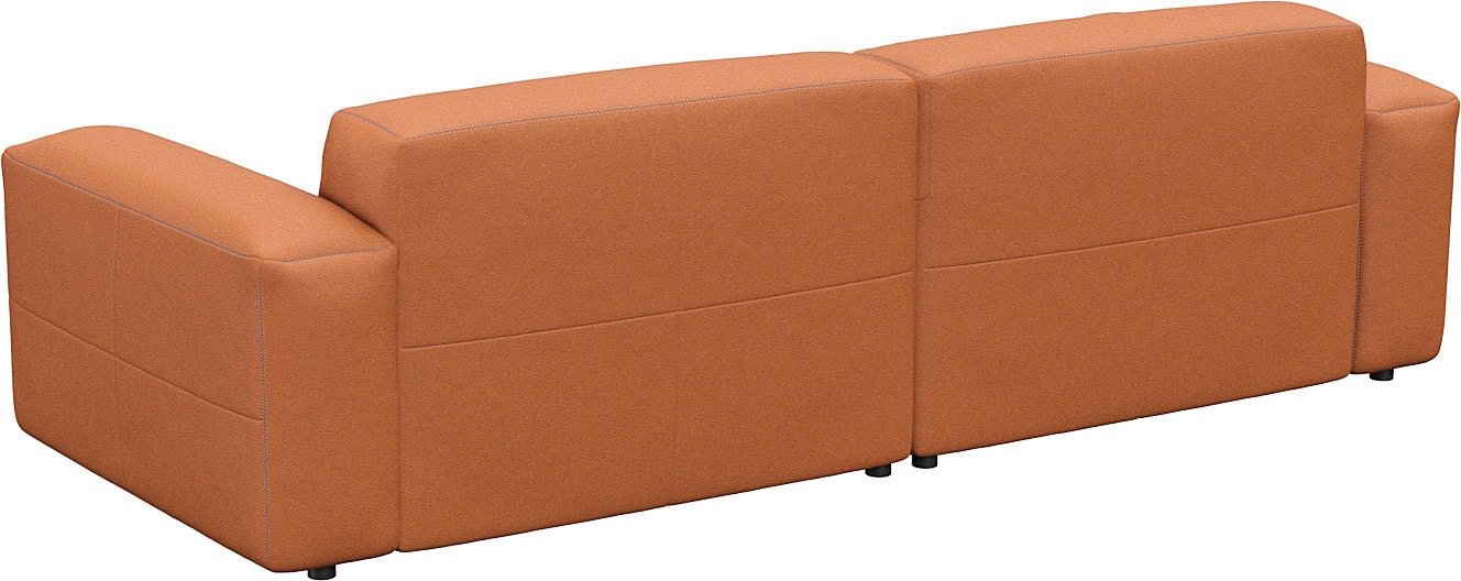 FLEXLUX Ecksofa »Lucera Chaislongue rechts oder links, L-Form, bequem«, modern & anschmiegsam, Kaltschaum, Stahl-Wellenunterfederung