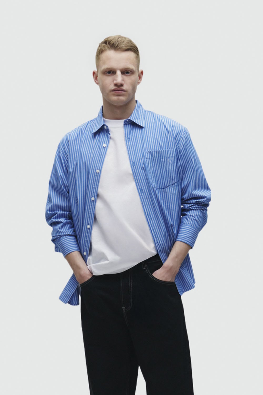 Jack & Jones Langarmhemd "JJECODY POPLIN SHIRT LS SN", mit Streifen Muster günstig online kaufen