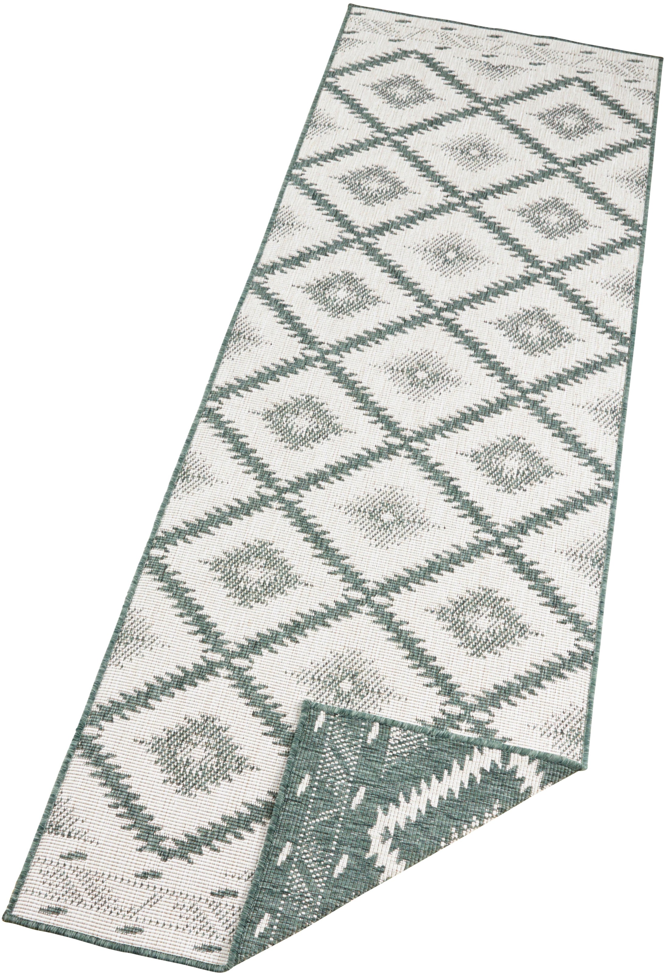 NORTHRUGS Teppich »Malibu Wendeteppich«, rechteckig, 5 mm Höhe, In-& Outdoor, Wetterfest, Balkon, Läufer, Wohnzimmer, Wasserfest