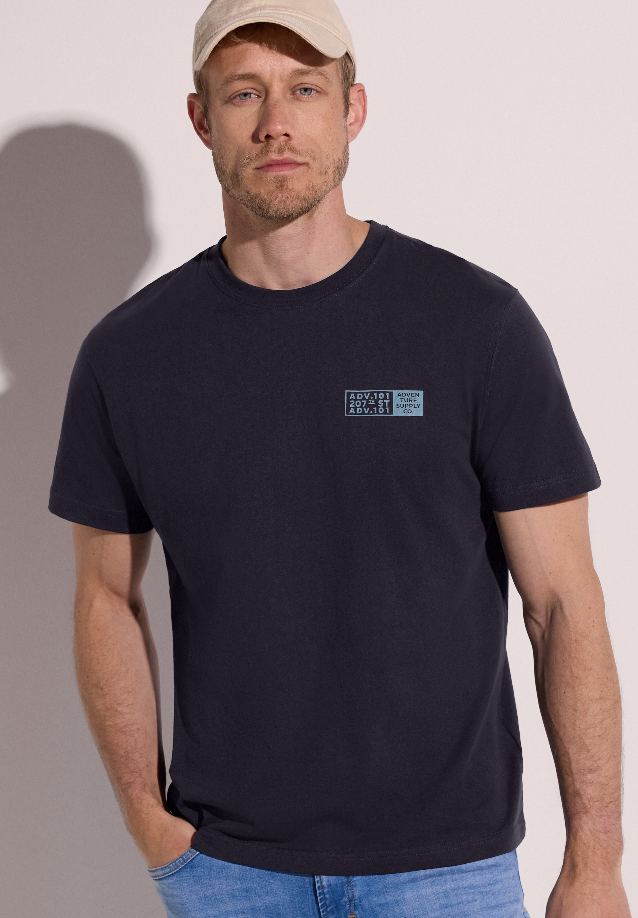STREET ONE MEN T-Shirt aus reiner Baumwolle
