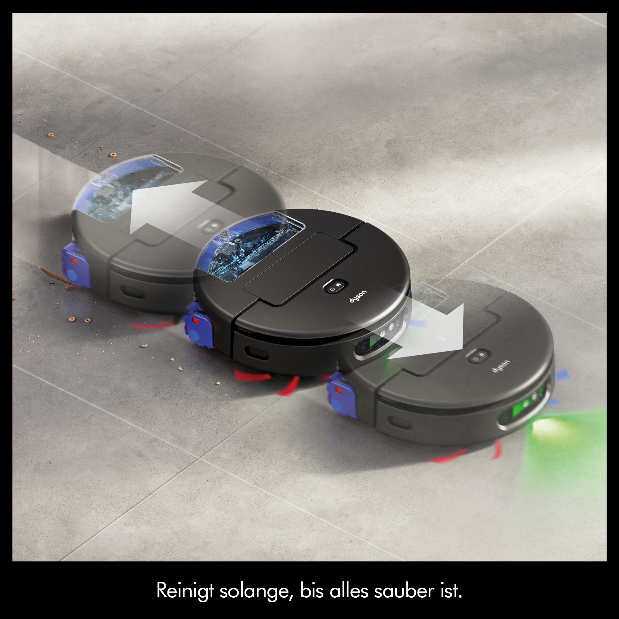 DYSON Saugroboter »mit Wischfunktion spot+scrub Ai« Beseitigt versteckte Flecken mithilfe fortschrittlicher KI