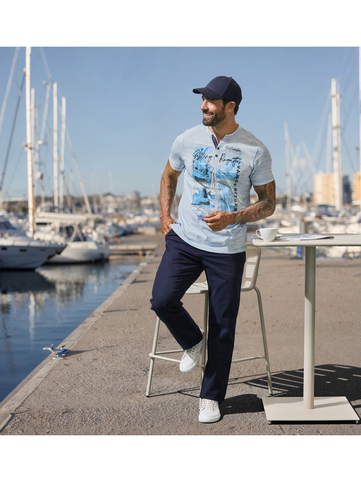 Jan Vanderstorm V-Shirt »T-Shirt TJELVAR«