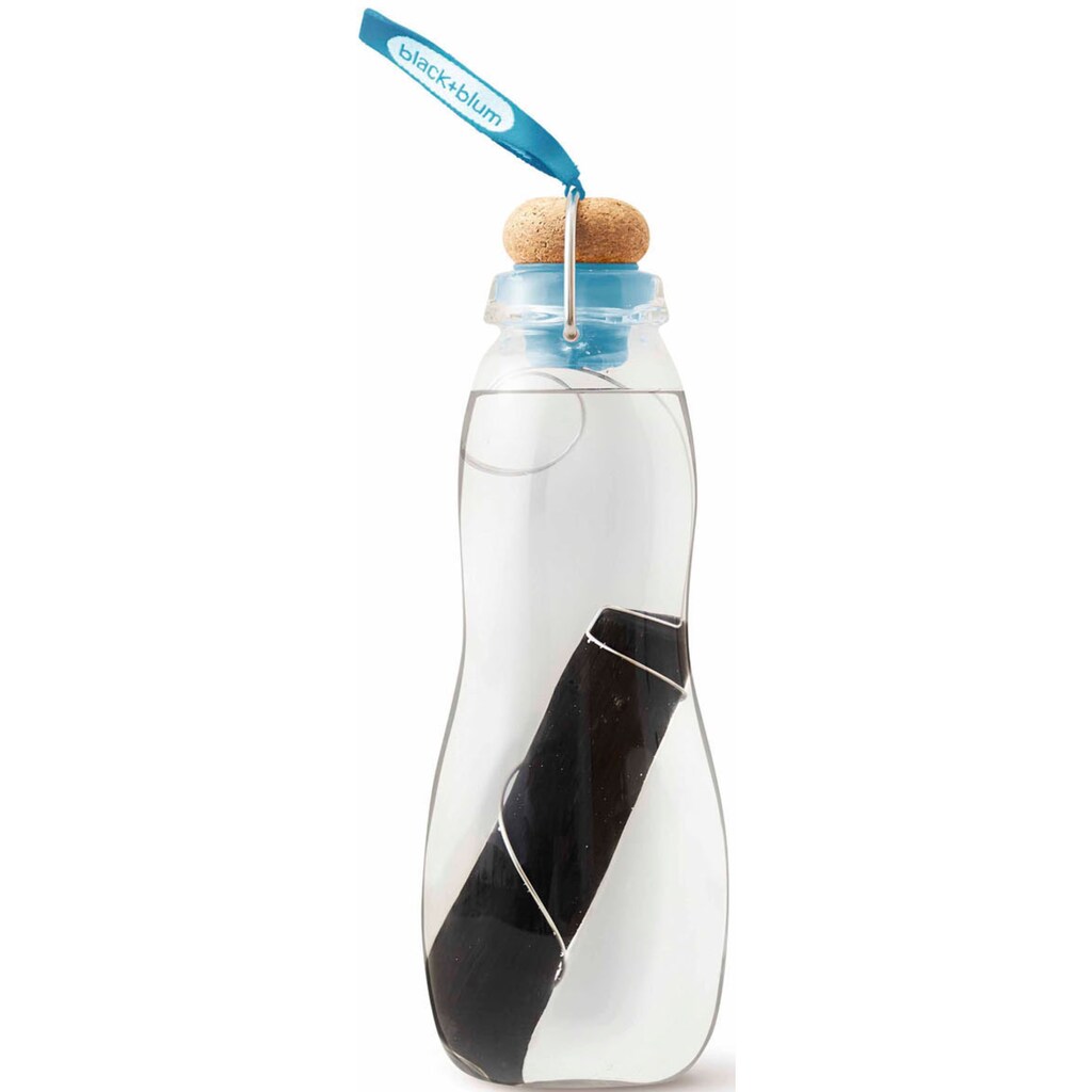 black+blum Trinkflasche »Eau Good«, auslaufsicher, Aktivkohlefilter für gesünderes Wasser, 650 ml