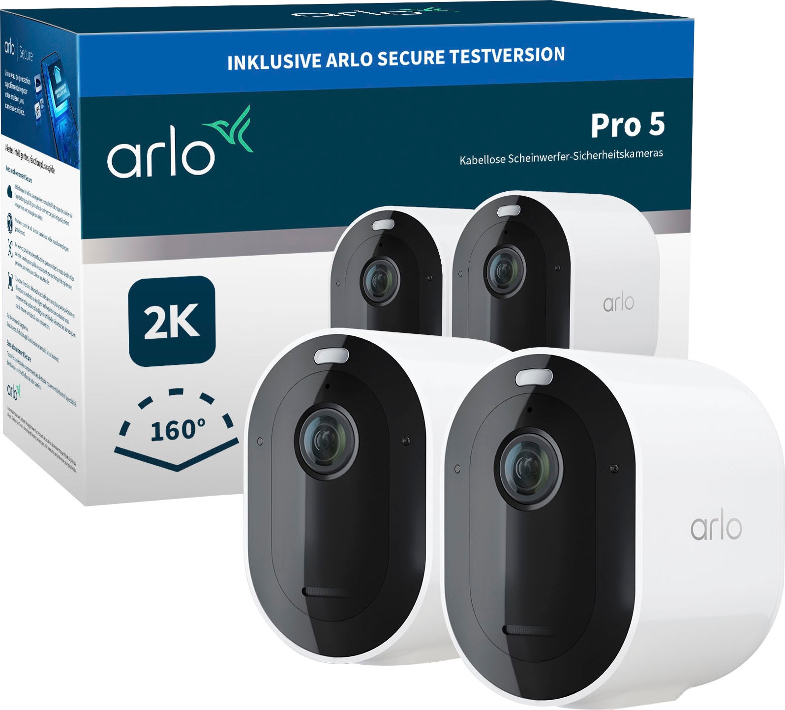 ARLO Überwachungskamera »Pro 5 Spotlight 2er Set«, Außenbereich-Innenbereich