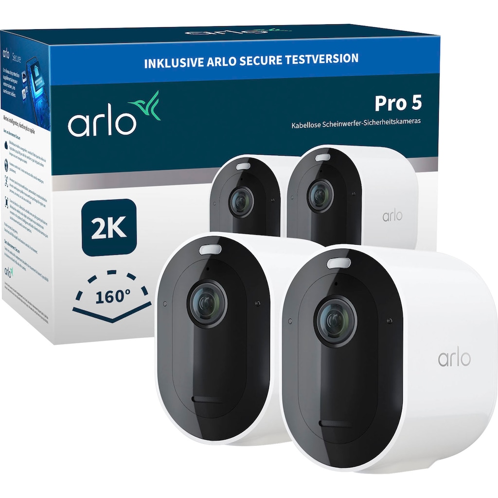 ARLO Überwachungskamera »Pro 5 Spotlight 2er Set«, Außenbereich-Innenbereich