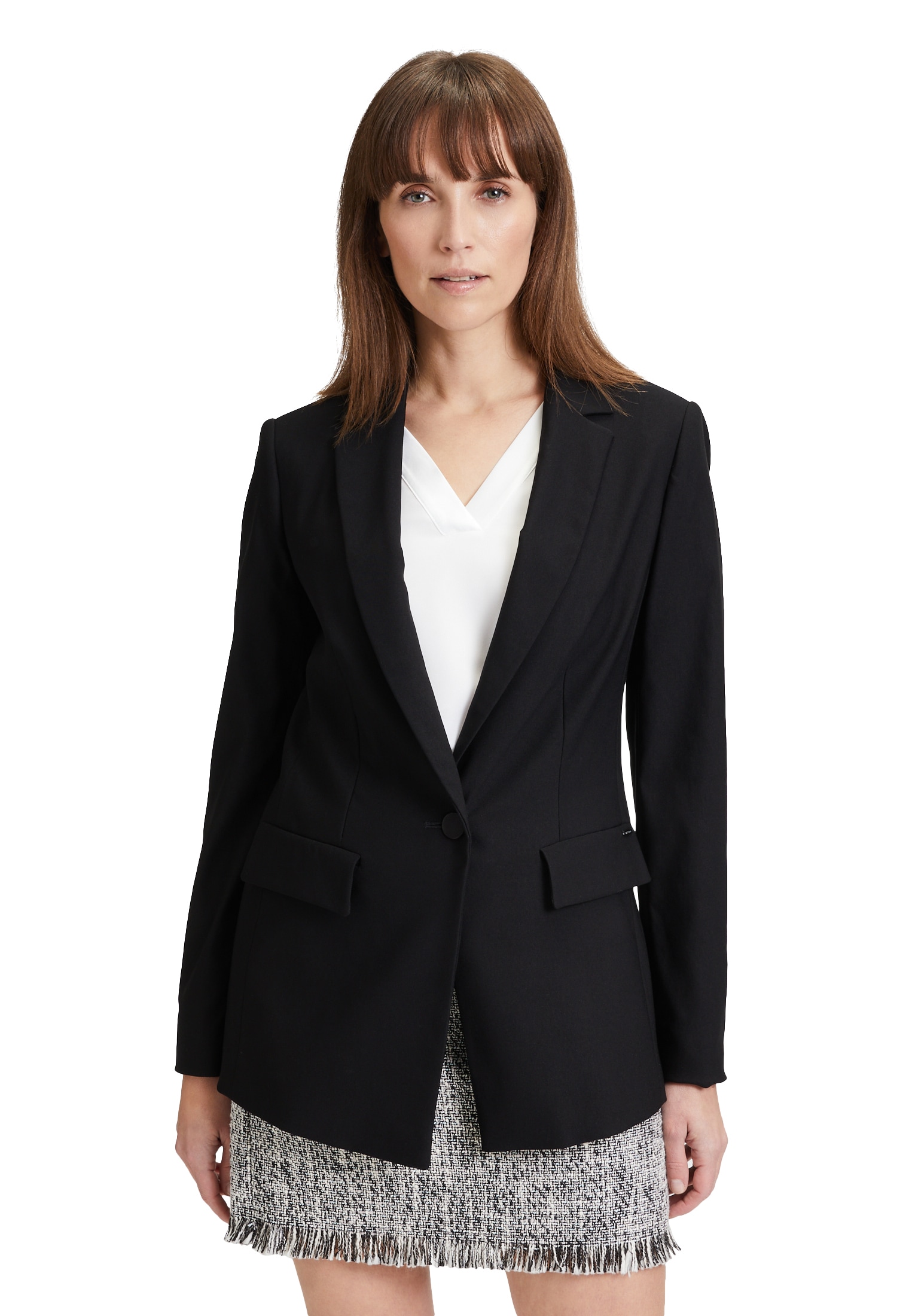 Betty&Co Longblazer "Betty & Co Businessblazer mit Taschen", Nahtführung