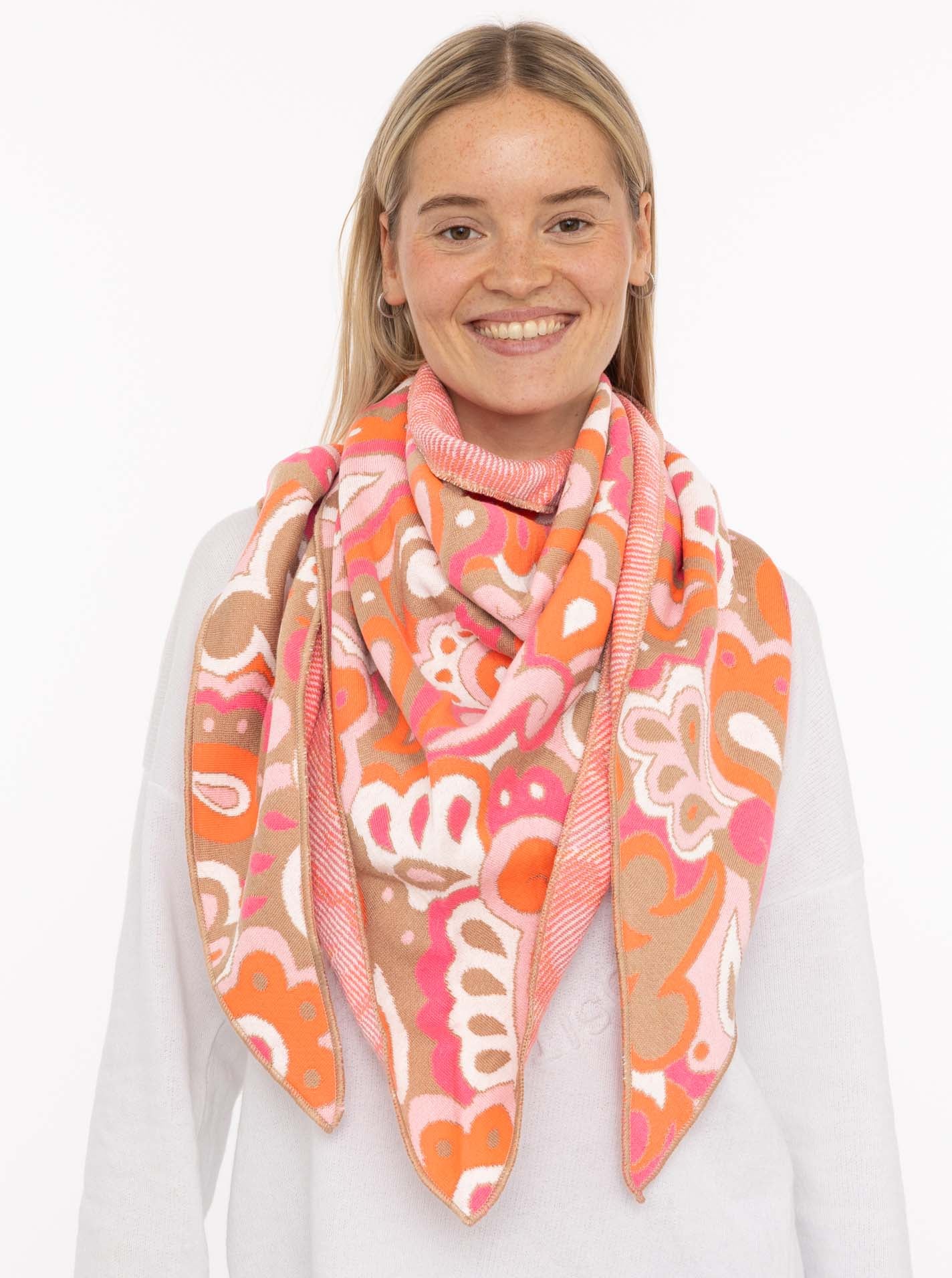 Zwillingsherz Dreieckstuch ""Paisley all over"" modisches Muster, Strick, w günstig online kaufen