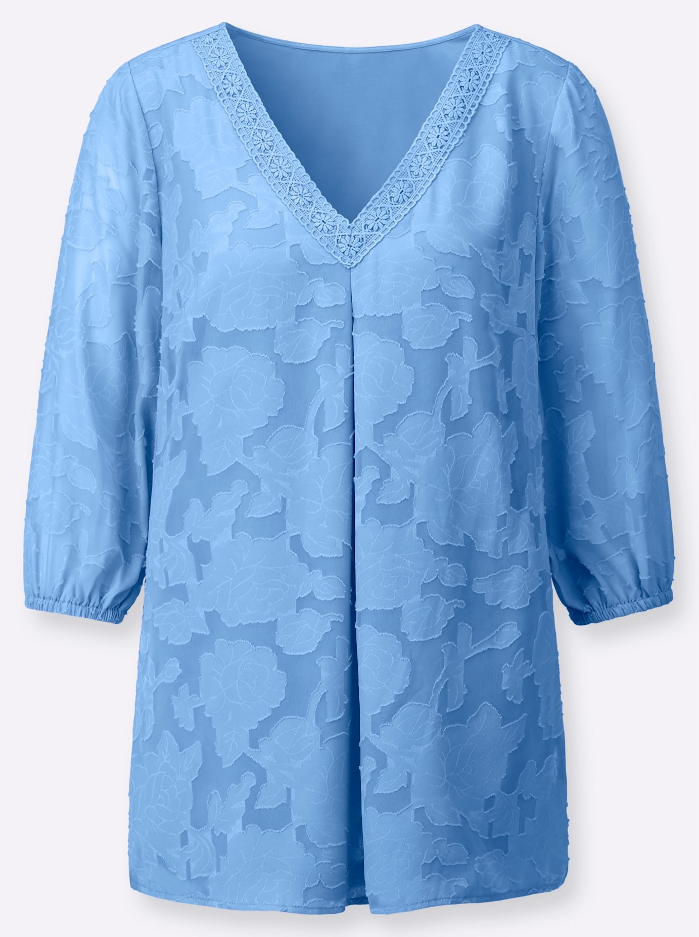 Lady Pullover Blouse Sky Blue Size 54 3