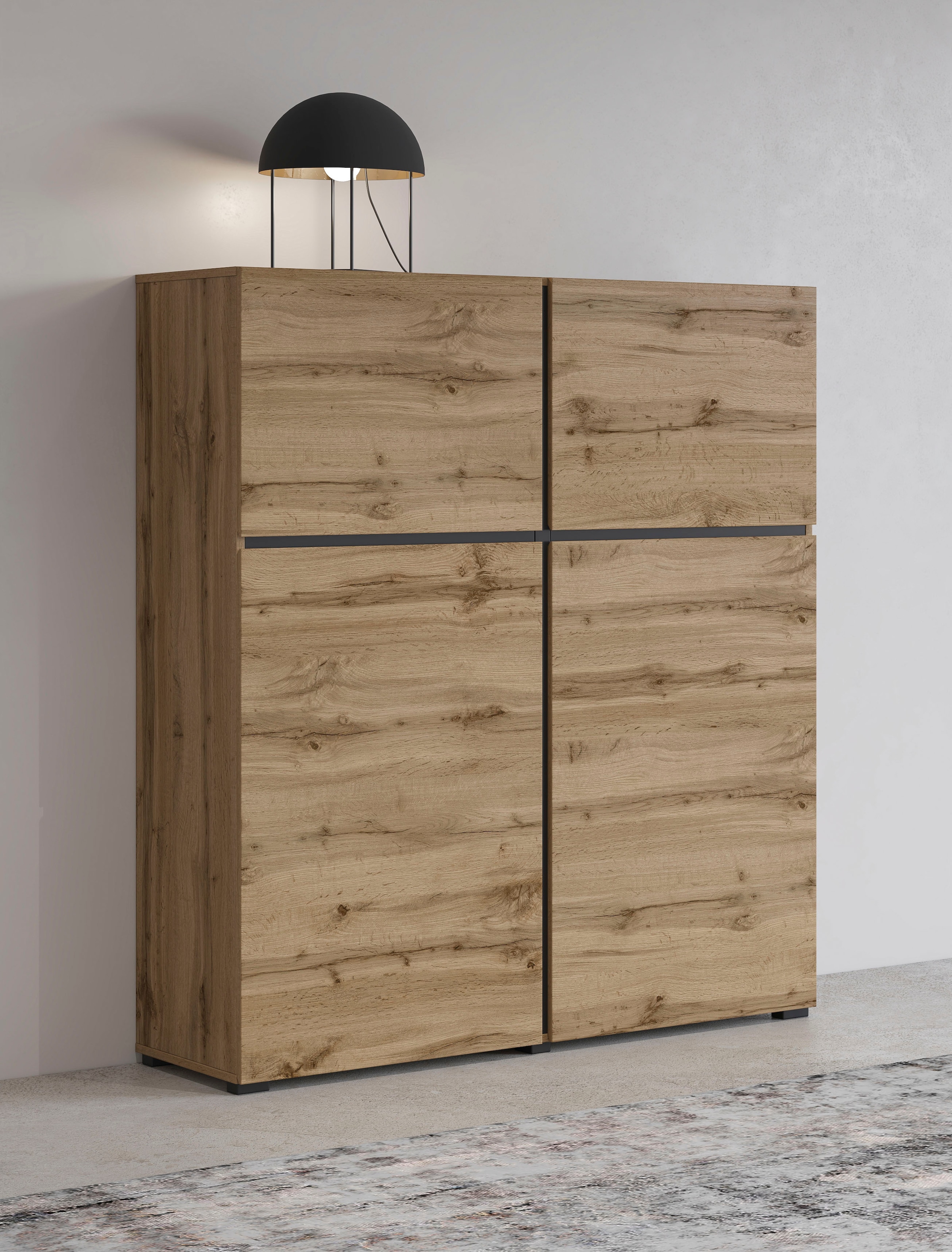 OTTO home Highboard "Cross, moderne grifflose Hochkommode mit 4 Türen,Türko günstig online kaufen